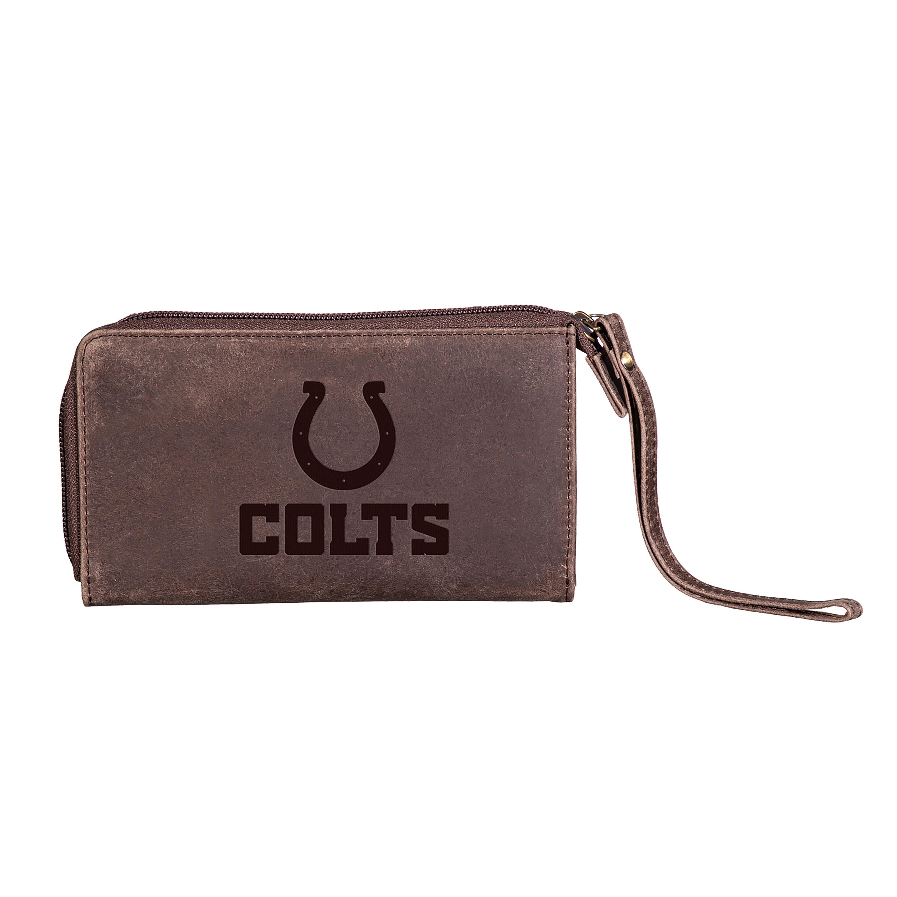 Wristlet Wallet, Brown, Indianapolis Colts - Sports Collectibles, Sports Memorabilia, Sports Fan Shop, Sports Gifts