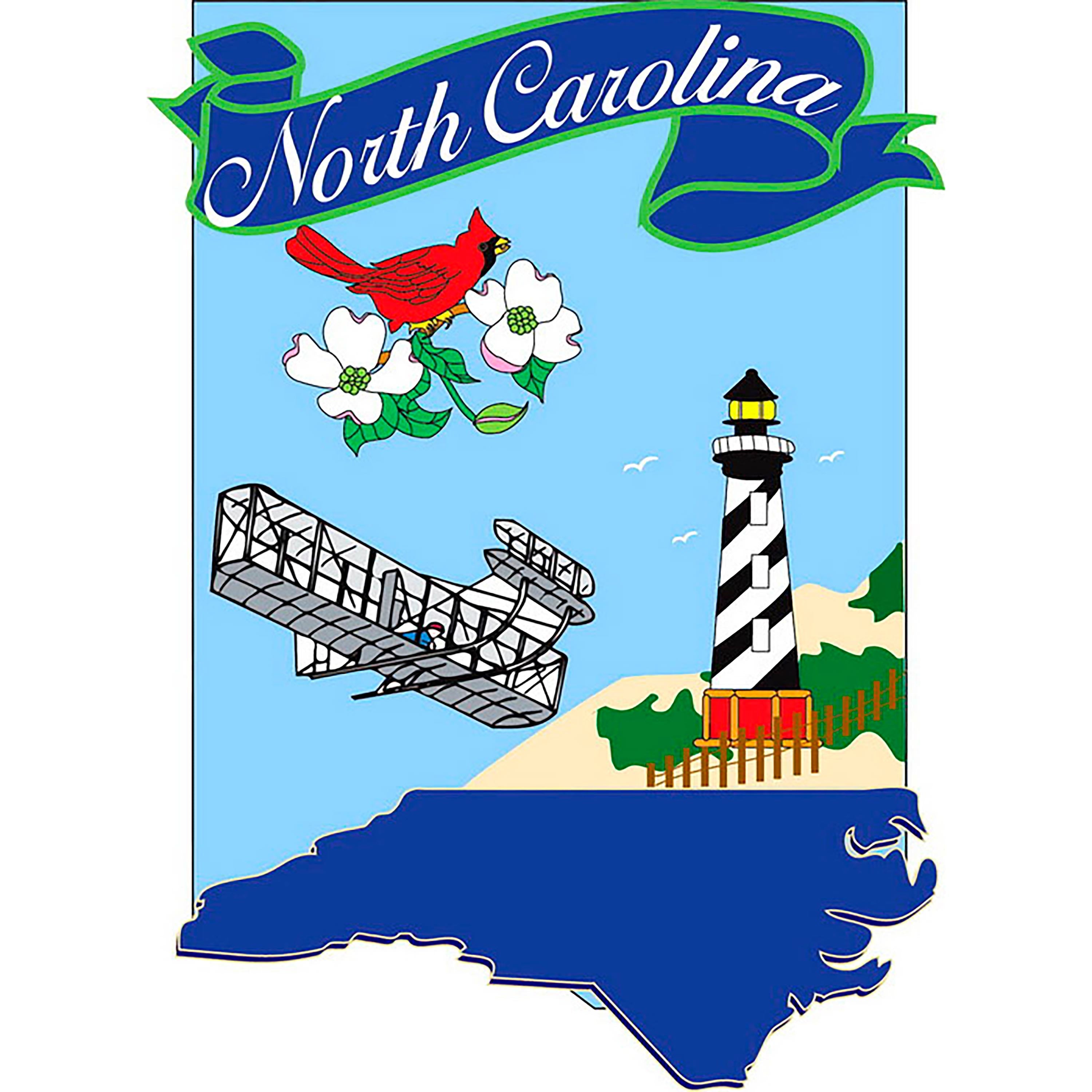 North Carolina House Flag - Sports Collectibles, Sports Memorabilia, Sports Fan Shop, Sports Gifts