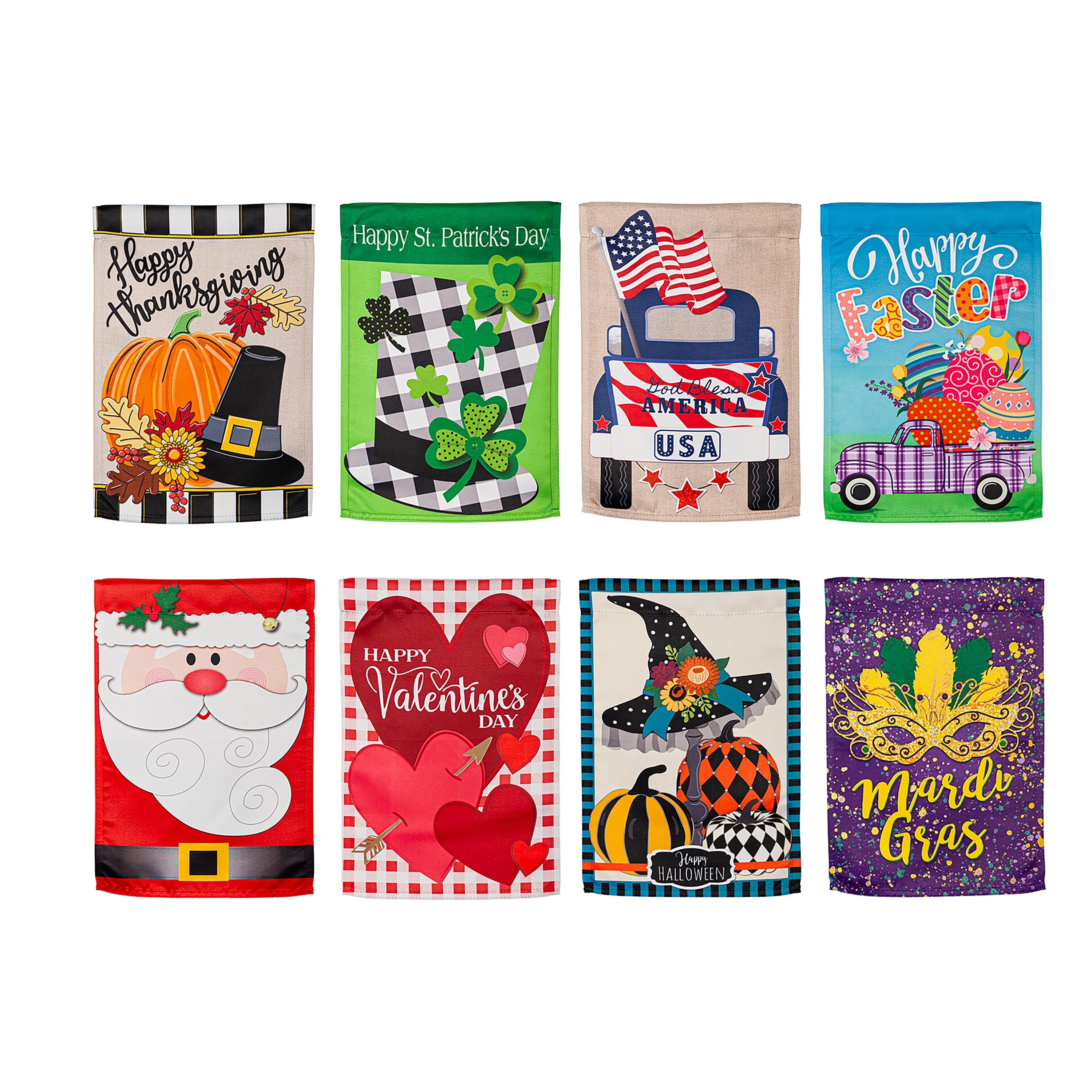 Seasonal Suede Garden Flag Set of 8, Classic - Sports Collectibles, Sports Memorabilia, Sports Fan Shop, Sports Gifts
