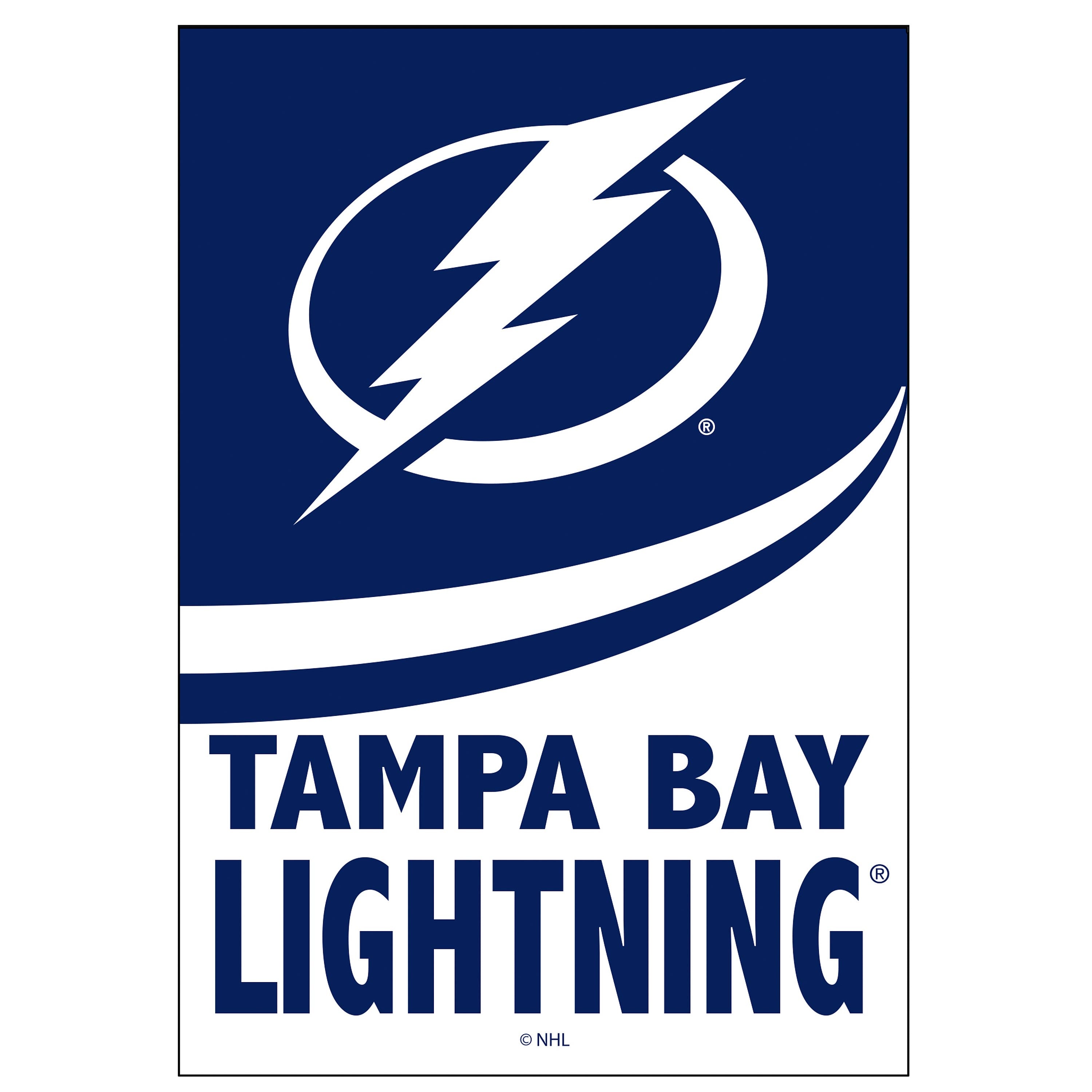 Tampa Bay Lightning Burlap Flag House Size - Sports Collectibles, Sports Memorabilia, Sports Fan Shop, Sports Gifts