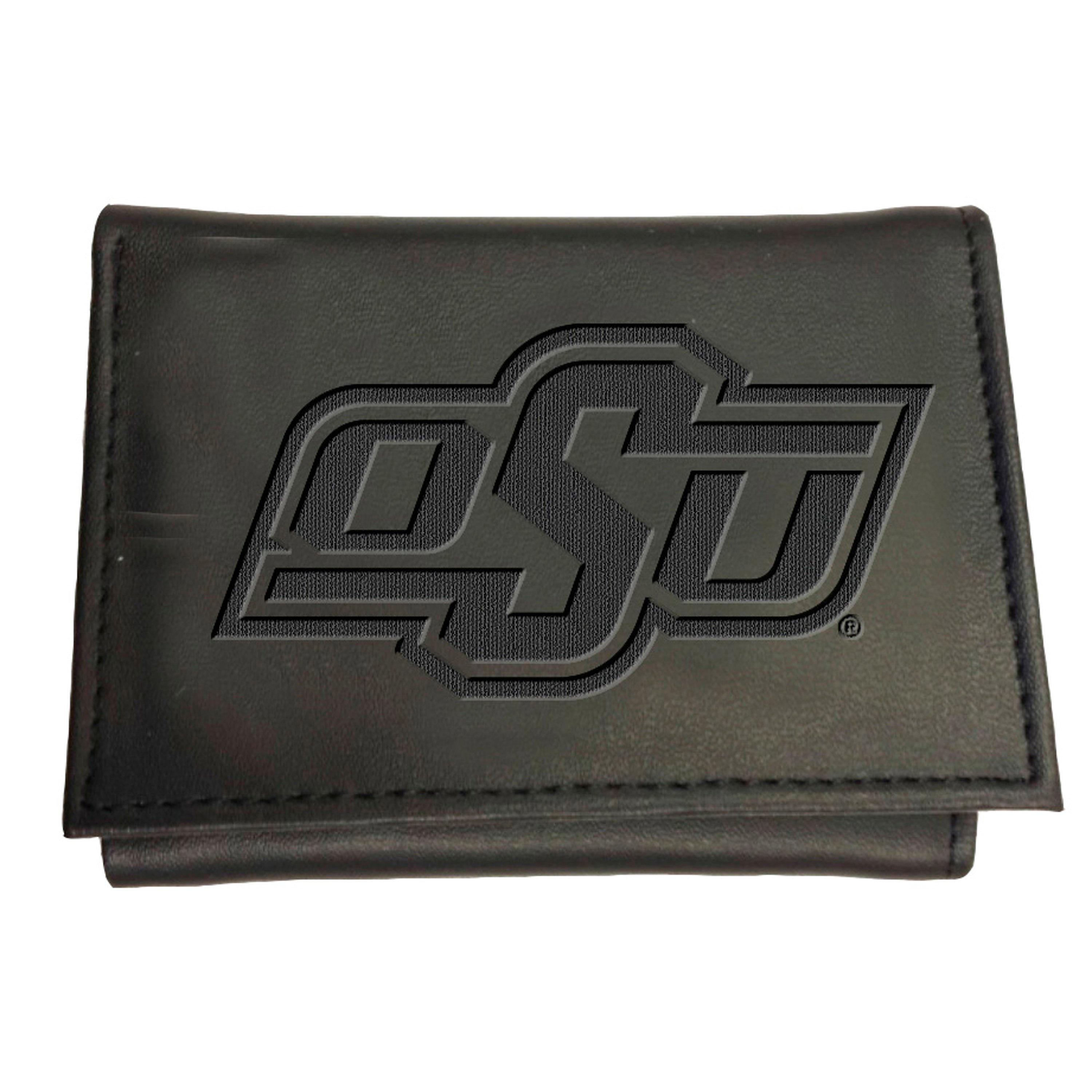 Oklahoma State University, Tri-Fold Wallet, Black - Sports Gifts, Sports Memorabilia, Sports Collectibles, Fan Shop