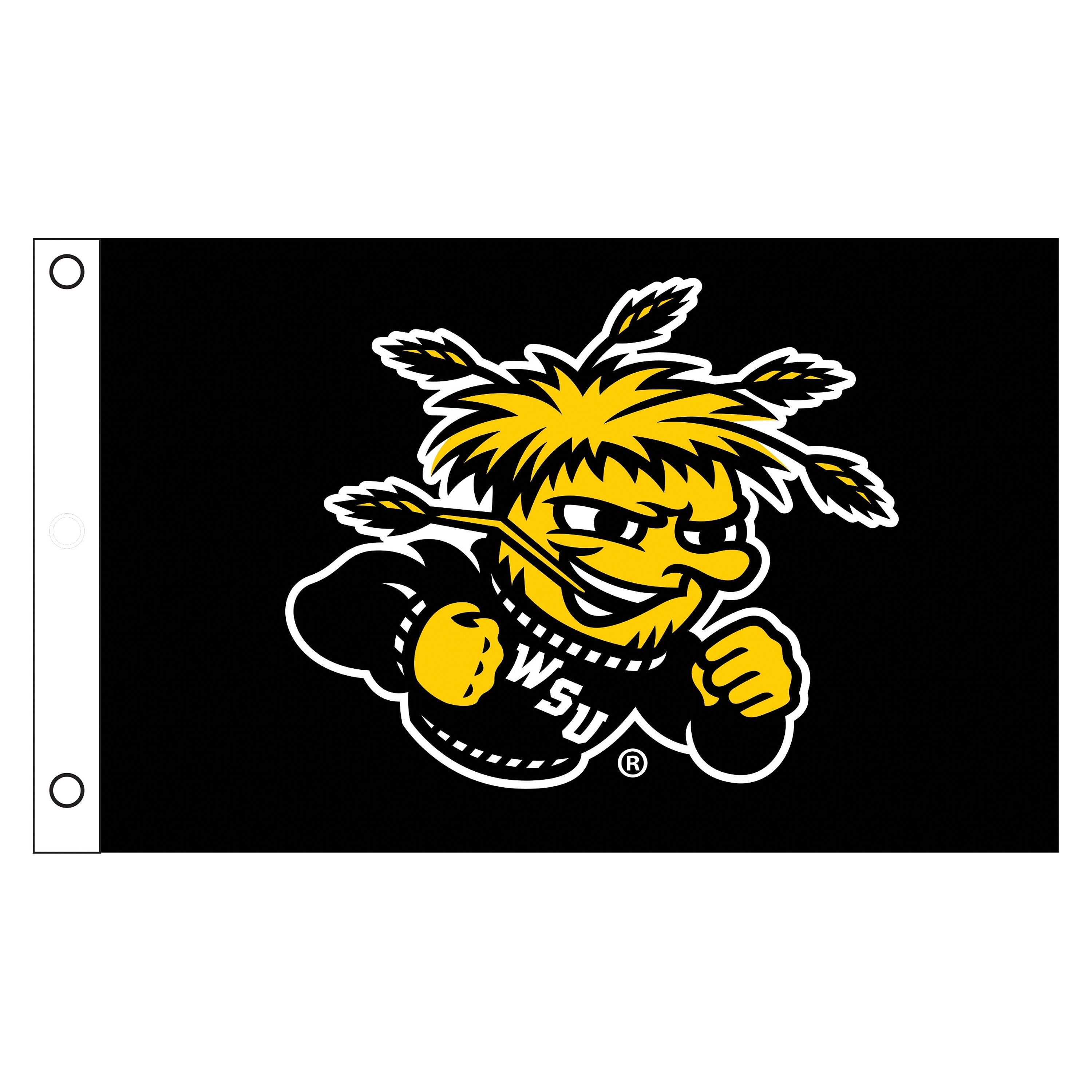 Wichita State Single Sided Flag w/ 2 Grommets, 3'x5' - Sports Gifts, Sports Memorabilia, Sports Collectibles, Fan Shop