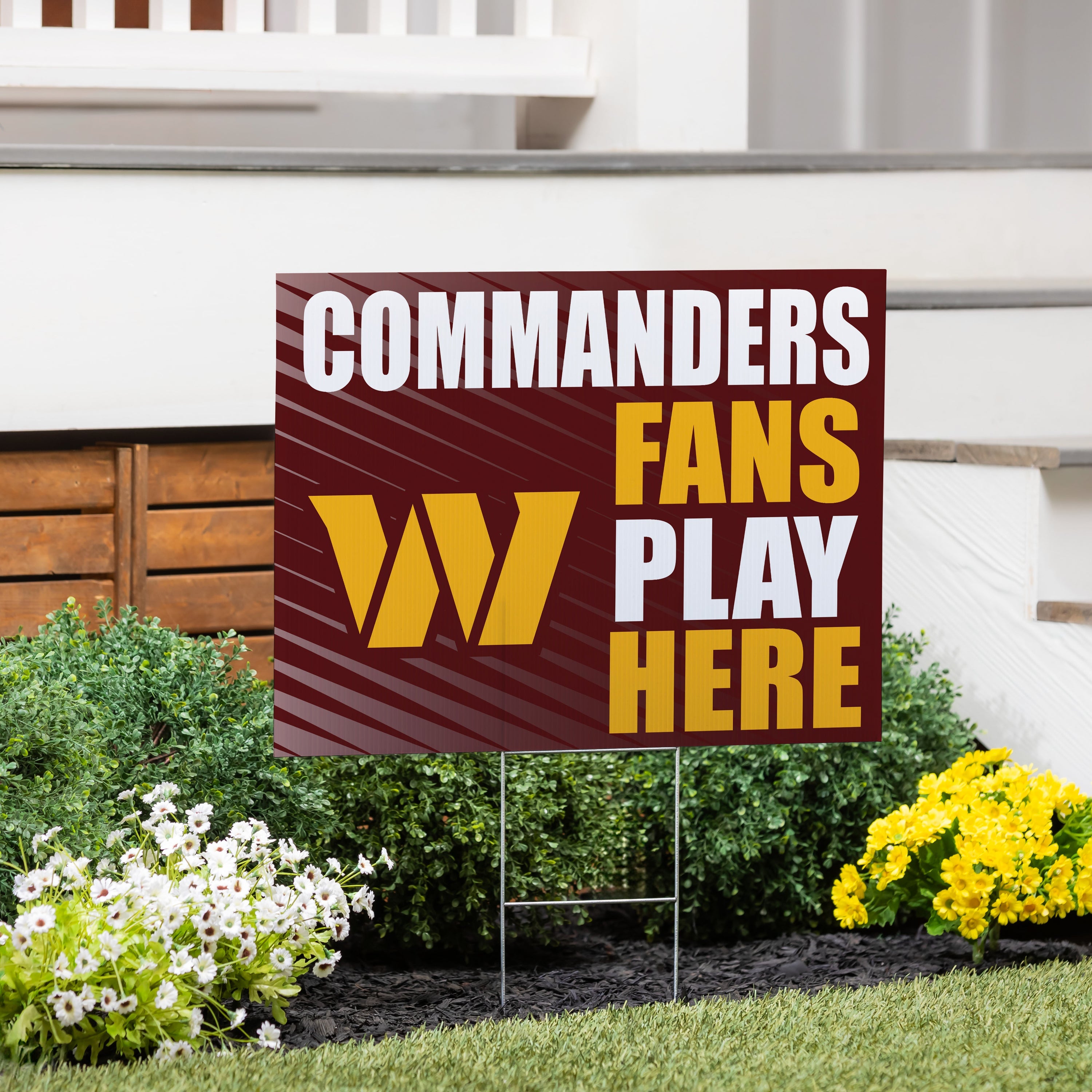 Washington Commanders Coroplast Yard Sign "Fans Play Here" - Sports Collectibles, Sports Memorabilia, Sports Fan Shop, Sports Gifts