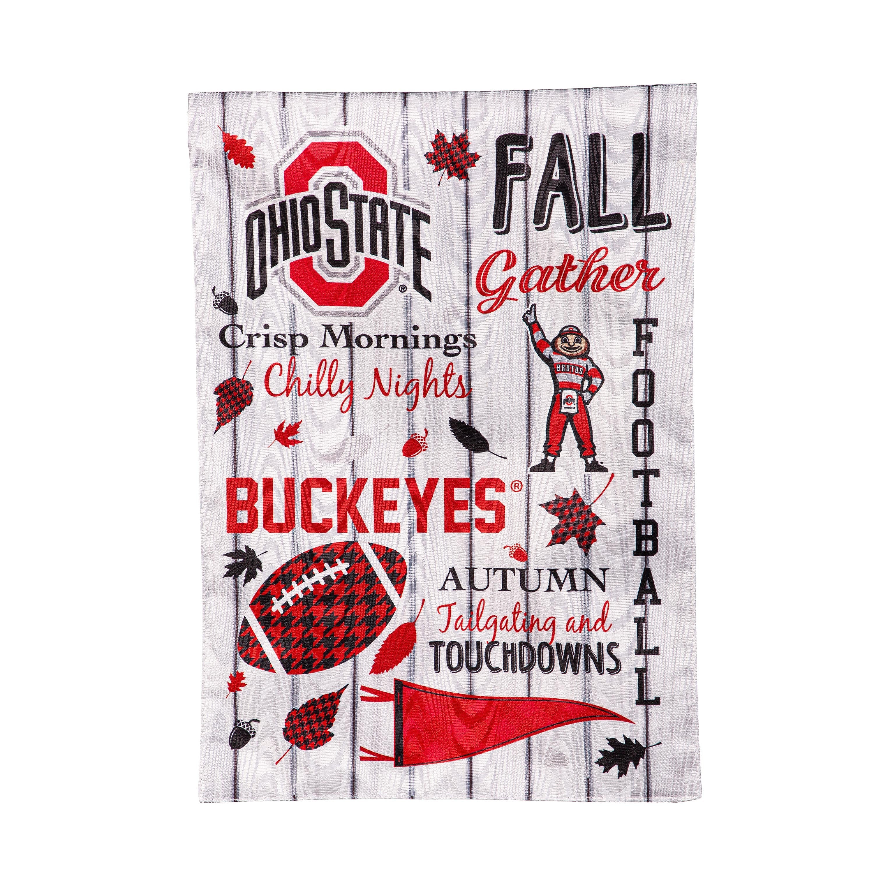 Ohio State University, Moire Flag, GDN, Fall Seasonal - Sports Collectibles, Sports Memorabilia, Sports Fan Shop, Sports Gifts