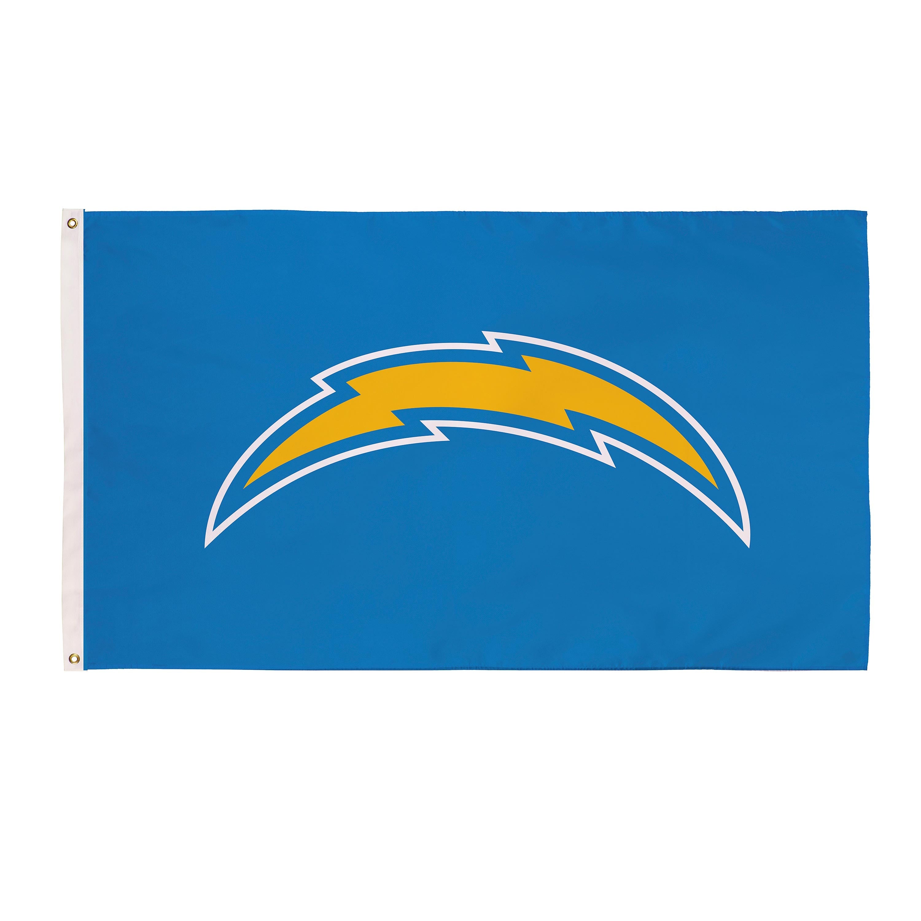 Los Angeles Chargers Single Sided Estate Flag with 2 Grommets, 3'x5' - Sports Gifts, Sports Memorabilia, Sports Collectibles, Fan Shop