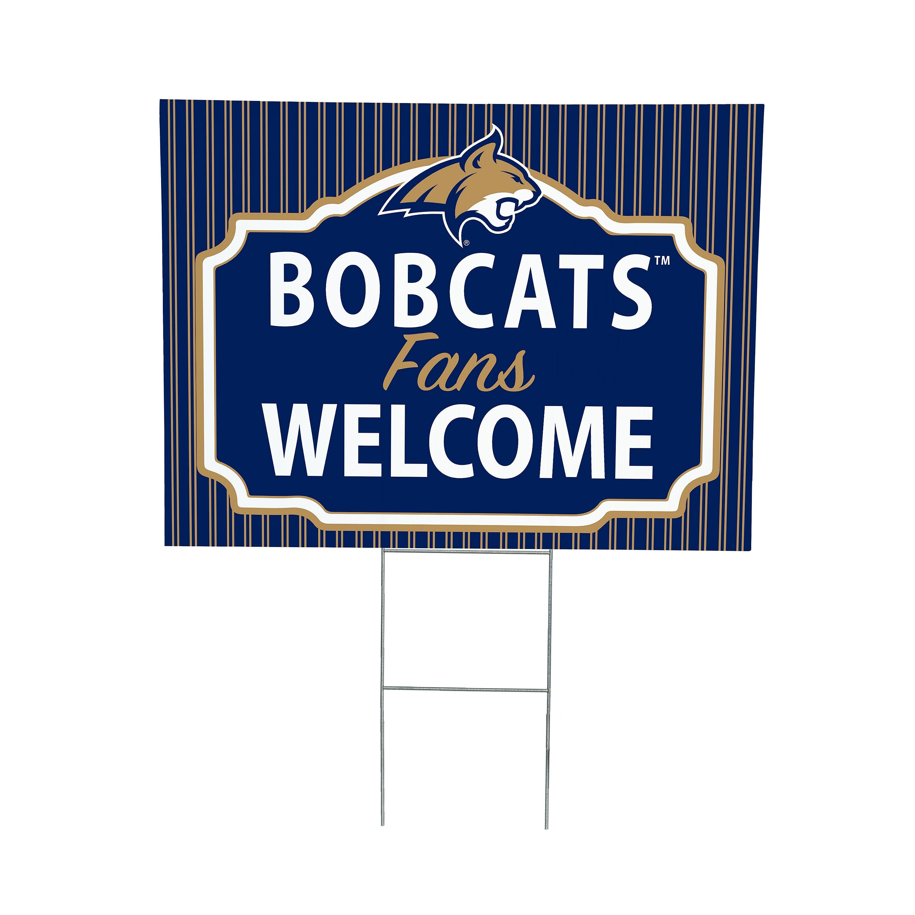 Montana State University Coroplast Yard Sign, "Fans Welcome" - Sports Collectibles, Sports Memorabilia, Sports Fan Shop, Sports Gifts