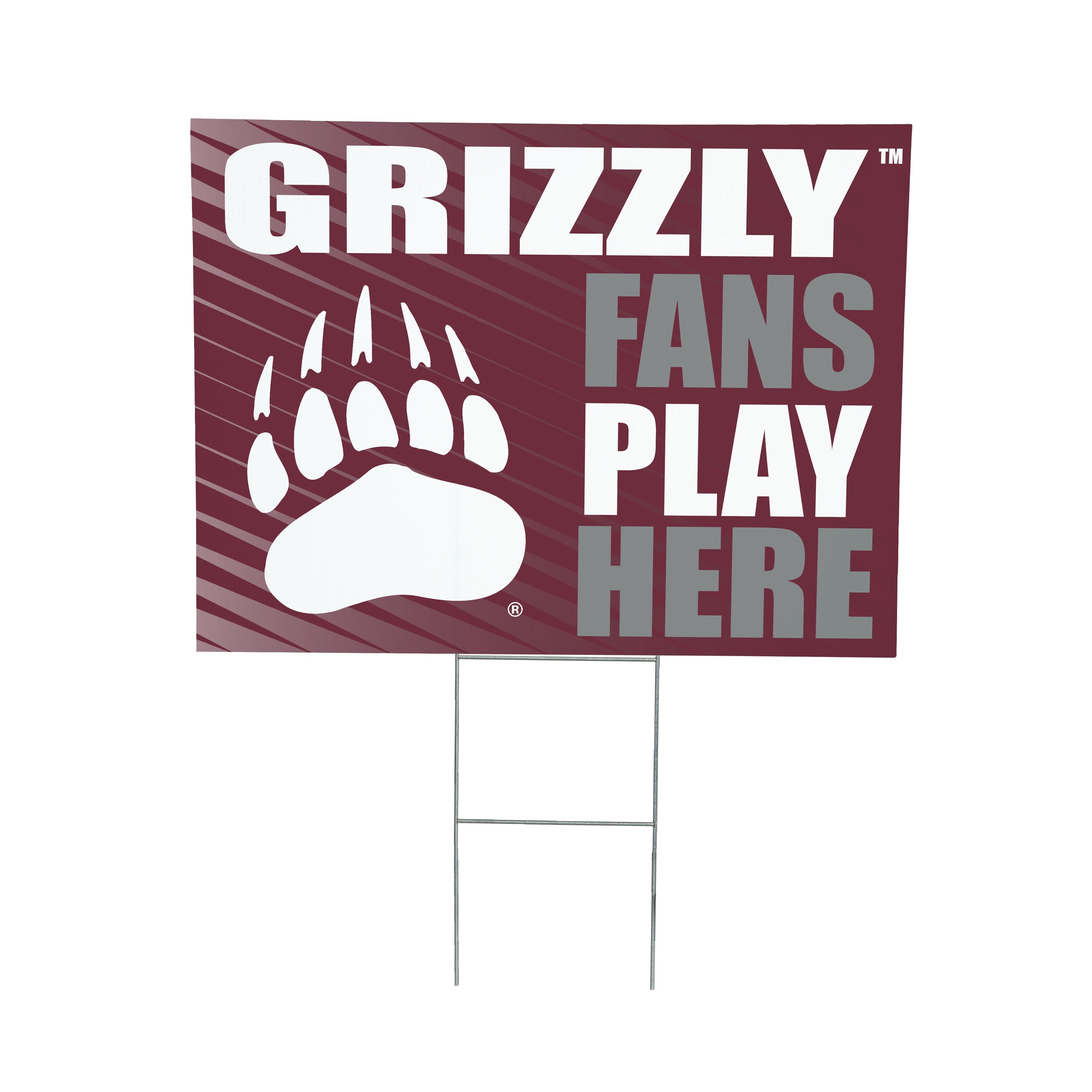 University of Montana Coroplast Yard Sign "Fans Play Here" - Sports Collectibles, Sports Memorabilia, Sports Fan Shop, Sports Gifts