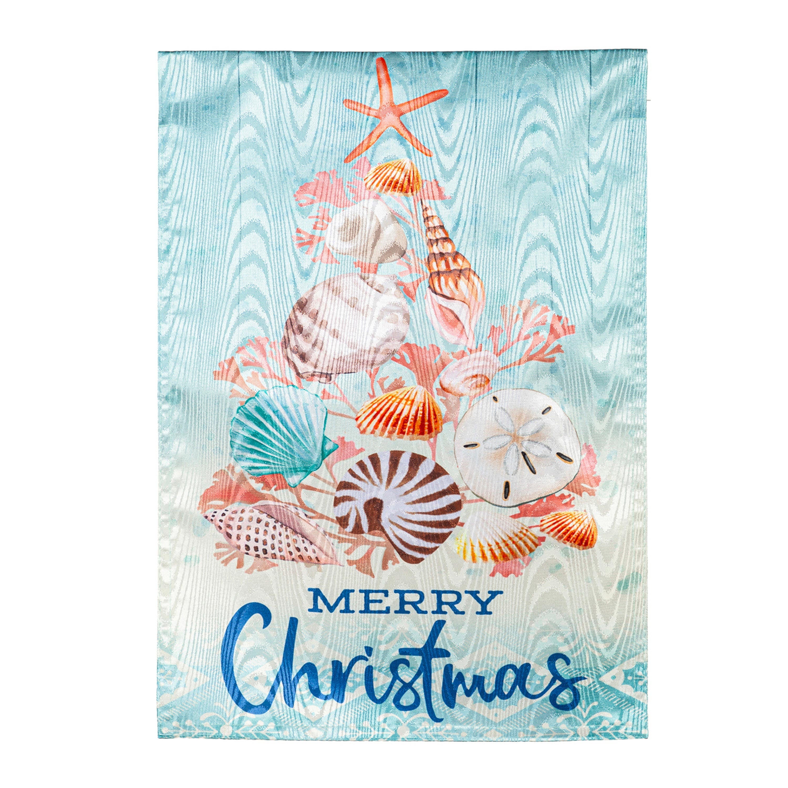 Seashell Tree Moire House Flag - Sports Collectibles, Sports Memorabilia, Sports Fan Shop, Sports Gifts