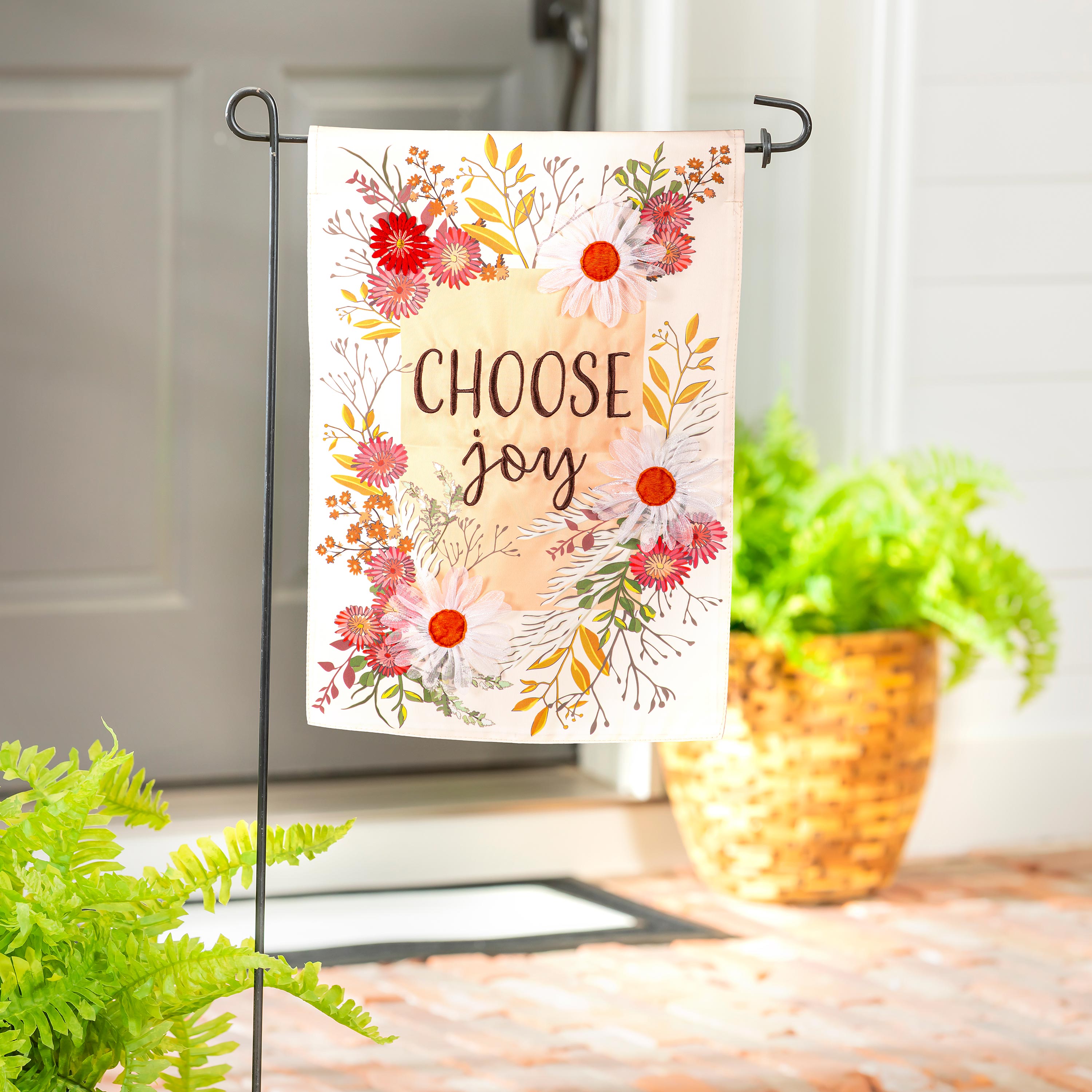 Choose Joy Applique Garden Flag - Sports Collectibles, Sports Memorabilia, Sports Fan Shop, Sports Gifts