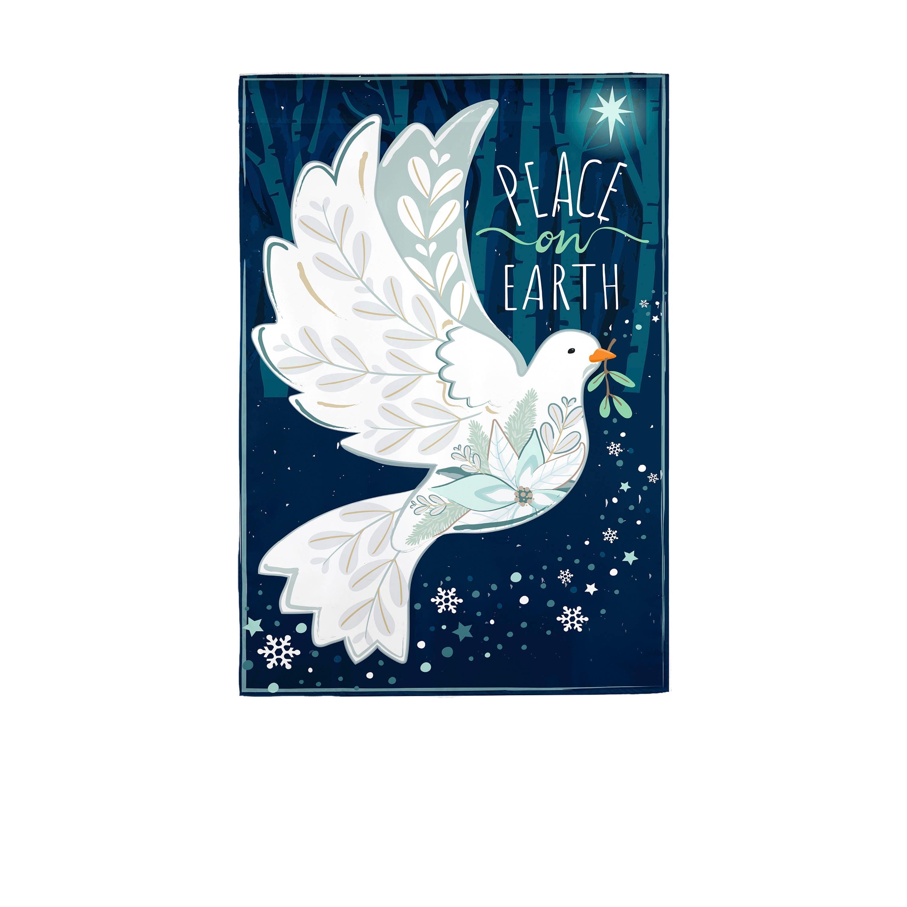 Peace on Earth Dove Burlap House Flag - Sports Collectibles, Sports Memorabilia, Sports Fan Shop, Sports Gifts
