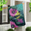 Goldfinch on Hollyhocks Suede House Flag - Sports Collectibles, Sports Memorabilia, Sports Fan Shop, Sports Gifts