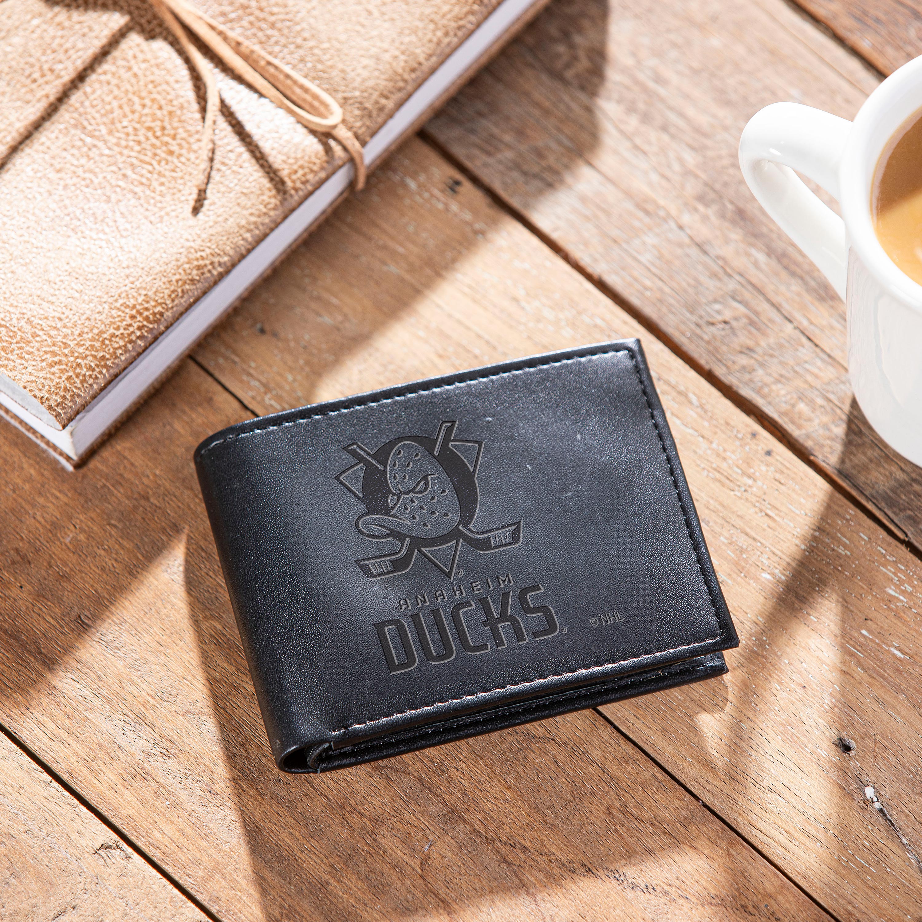 Anaheim Ducks, Bi-Fold Wallet, Black - Sports Collectibles, Sports Memorabilia, Sports Fan Shop, Sports Gifts