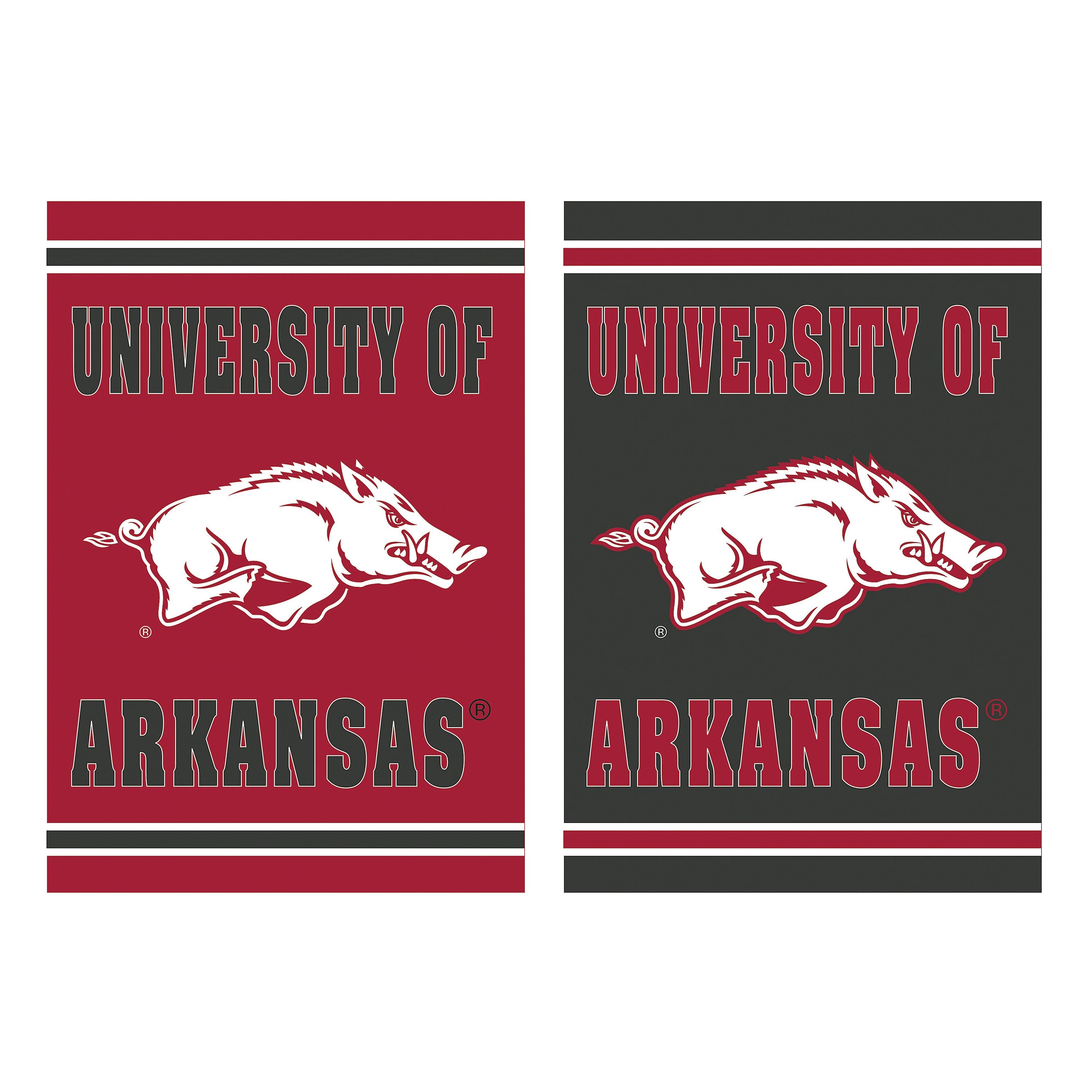 Embossed Suede Flag, House Size, University of Arkansas - Sports Collectibles, Sports Memorabilia, Sports Fan Shop, Sports Gifts