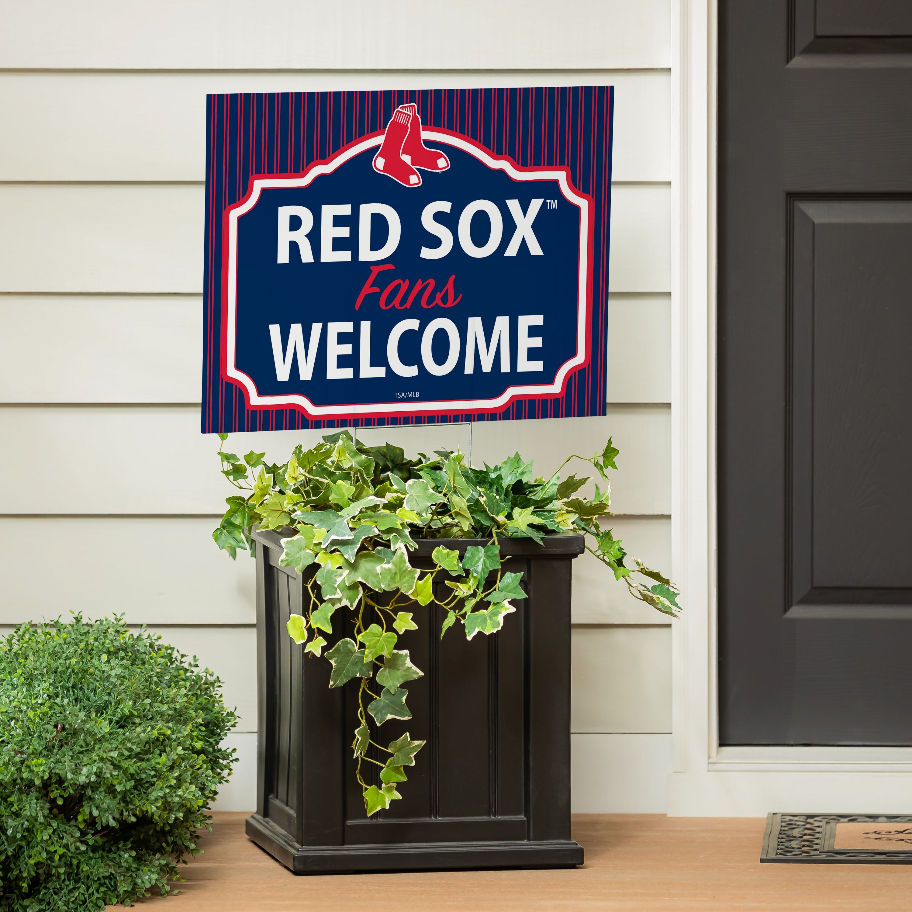 Boston Red Sox Coroplast Yard Sign, "Fans Welcome" - Sports Collectibles, Sports Memorabilia, Sports Fan Shop, Sports Gifts