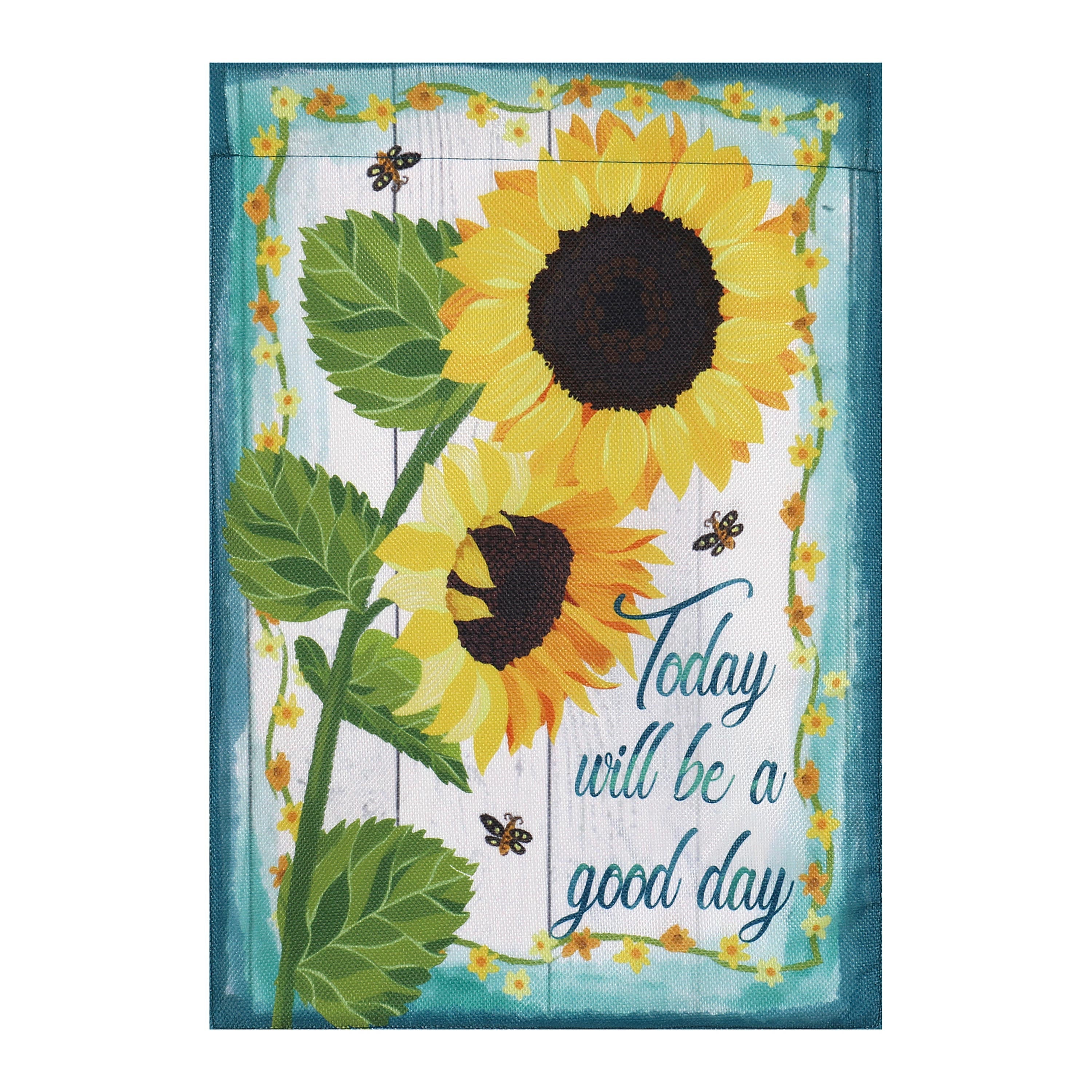 Today will be a Good Day House Burlap Flag - Sports Collectibles, Sports Memorabilia, Sports Fan Shop, Sports Gifts