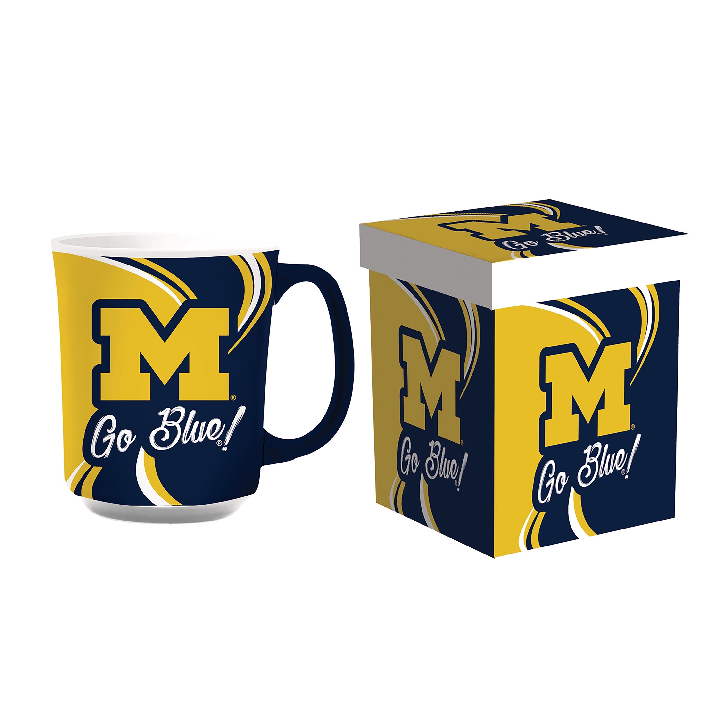 University of Michigan, 14oz Ceramic Cup of Awesome with Matching Box - Sports Collectibles, Sports Memorabilia, Sports Fan Shop, Sports Gifts
