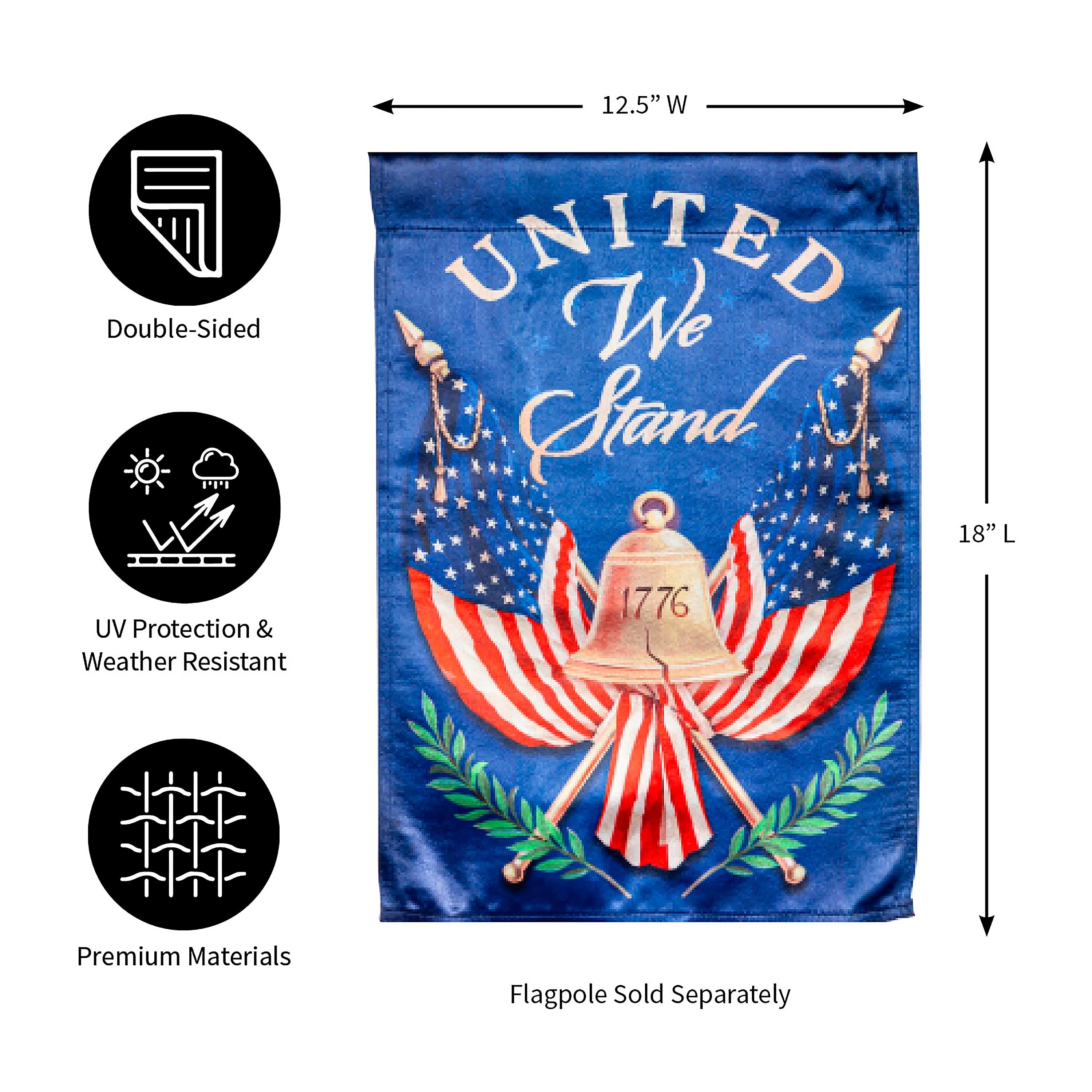 United We Stand Garden Lustre Flag, SNL - Sports Collectibles, Sports Memorabilia, Sports Fan Shop, Sports Gifts
