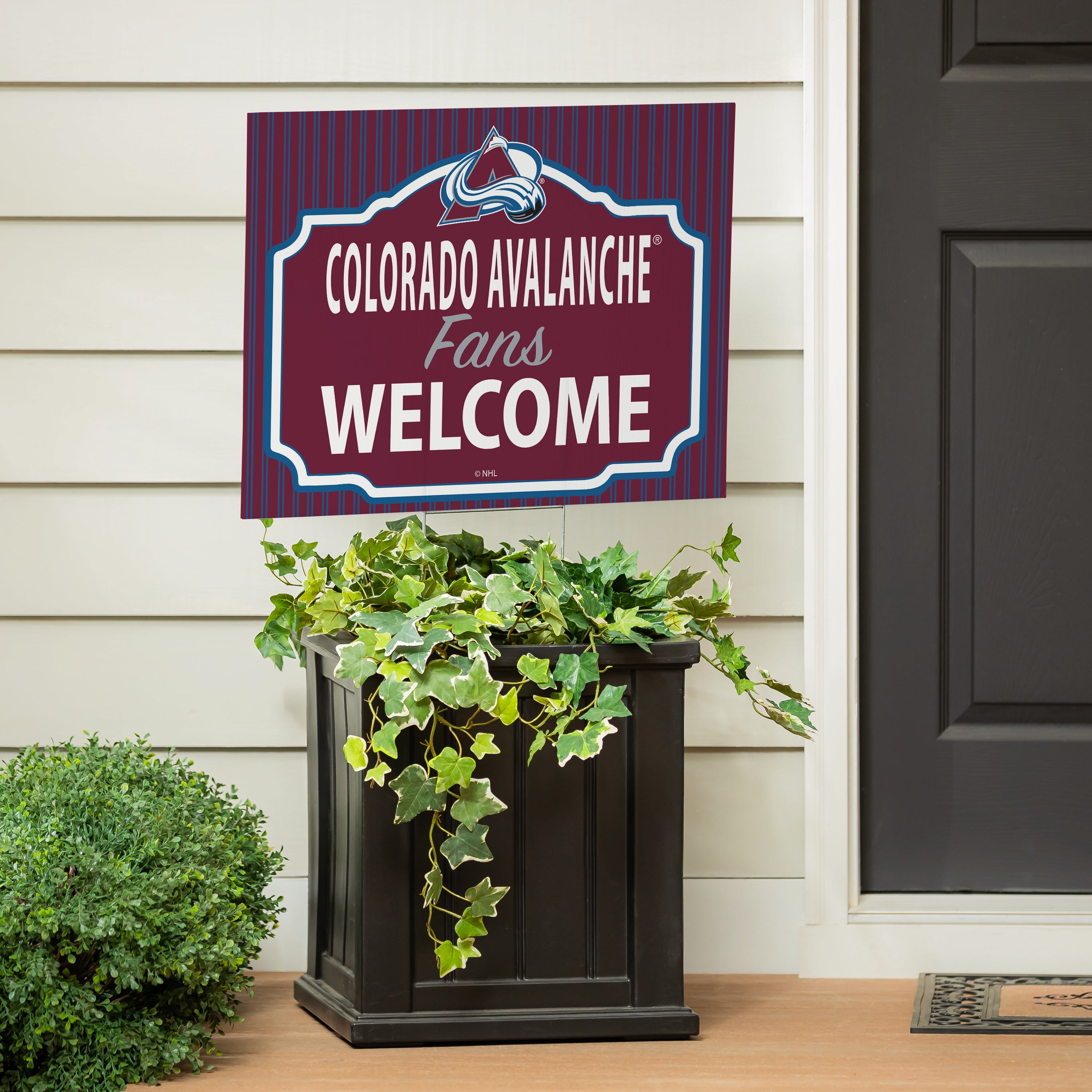 Colorado Avalanche Coroplast Yard Sign, "Fans Welcome" - Sports Collectibles, Sports Memorabilia, Sports Fan Shop, Sports Gifts