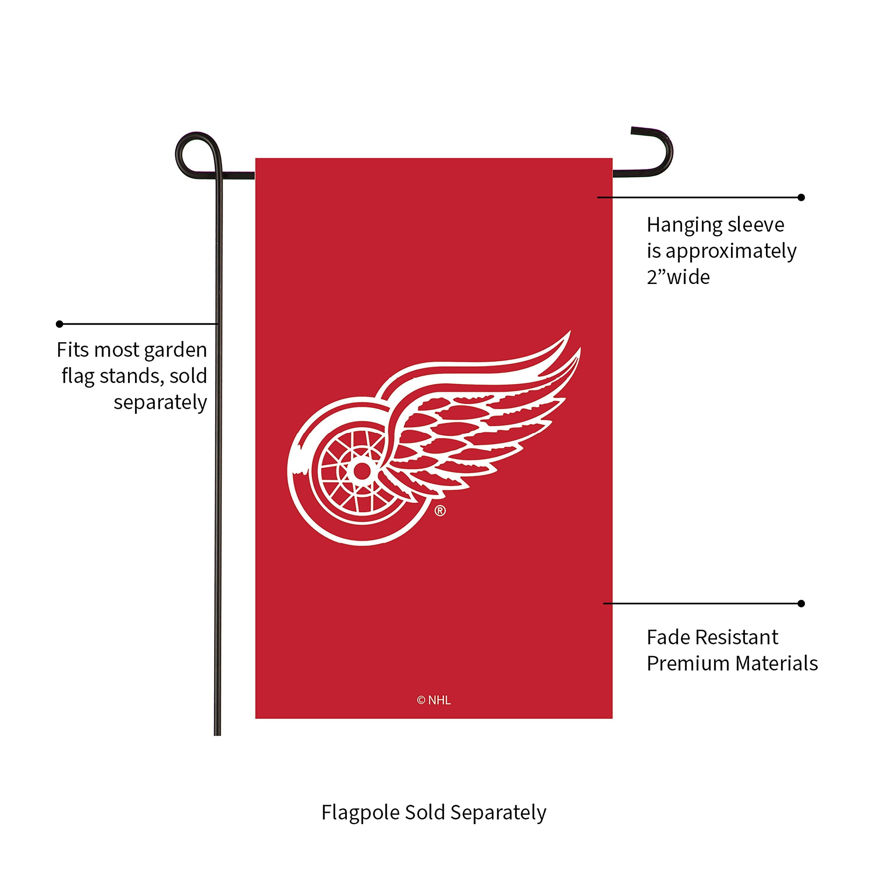 Applique Flag, Gar., Detroit Red Wings - Sports Collectibles, Sports Memorabilia, Sports Fan Shop, Sports Gifts
