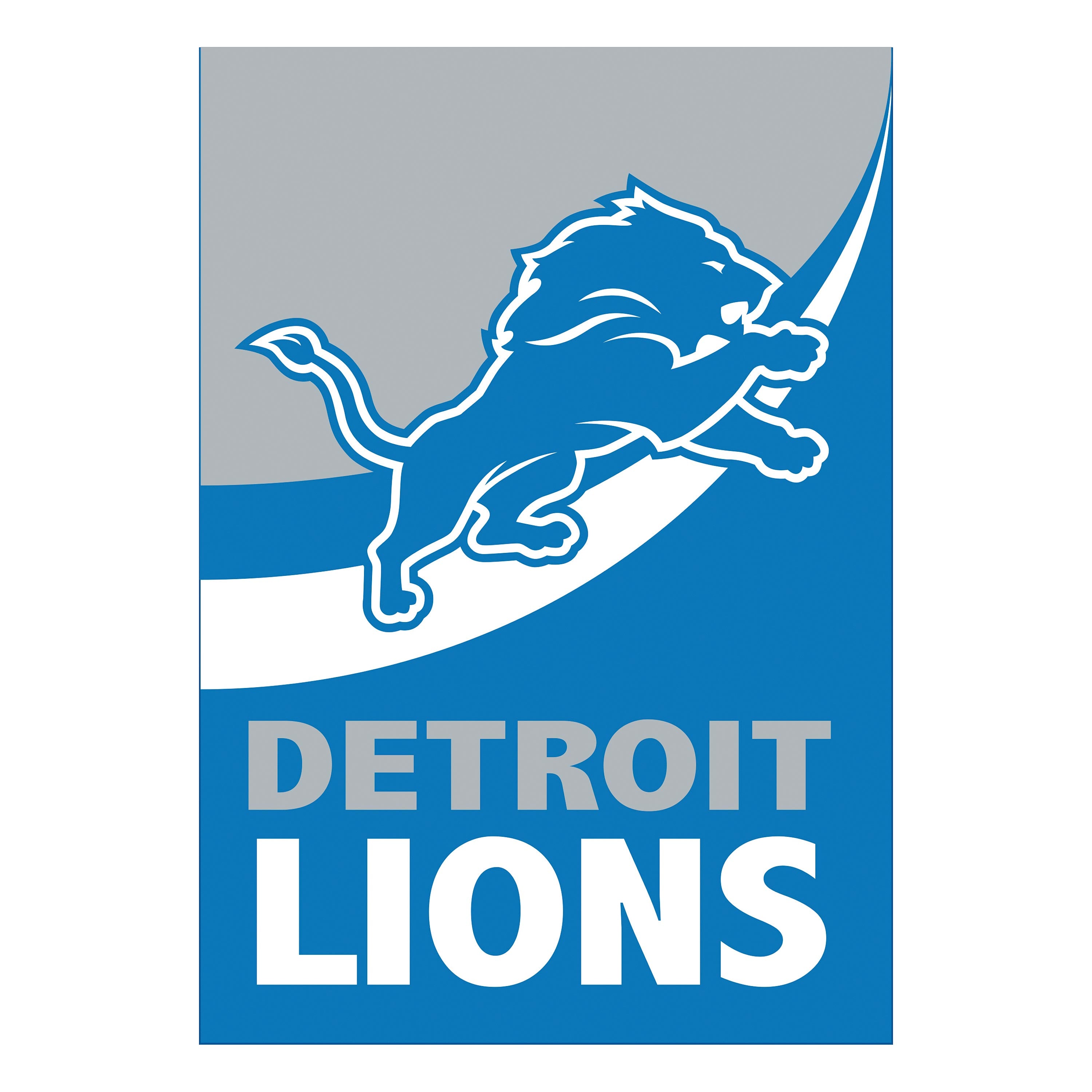 Detroit Lions Burlap Flag House Size - Sports Collectibles, Sports Memorabilia, Sports Fan Shop, Sports Gifts