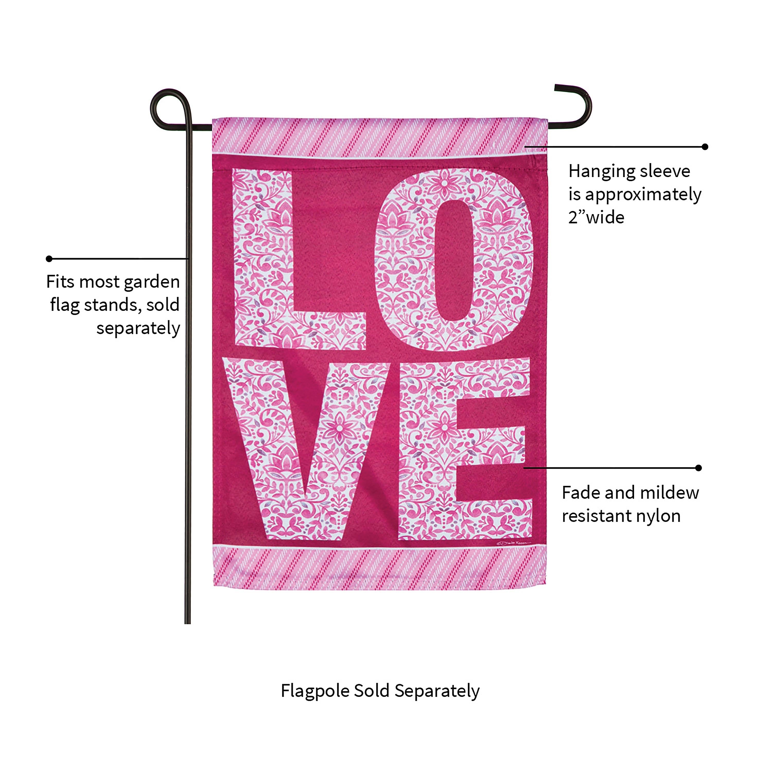 Love Suede Garden Flag - Sports Collectibles, Sports Memorabilia, Sports Fan Shop, Sports Gifts