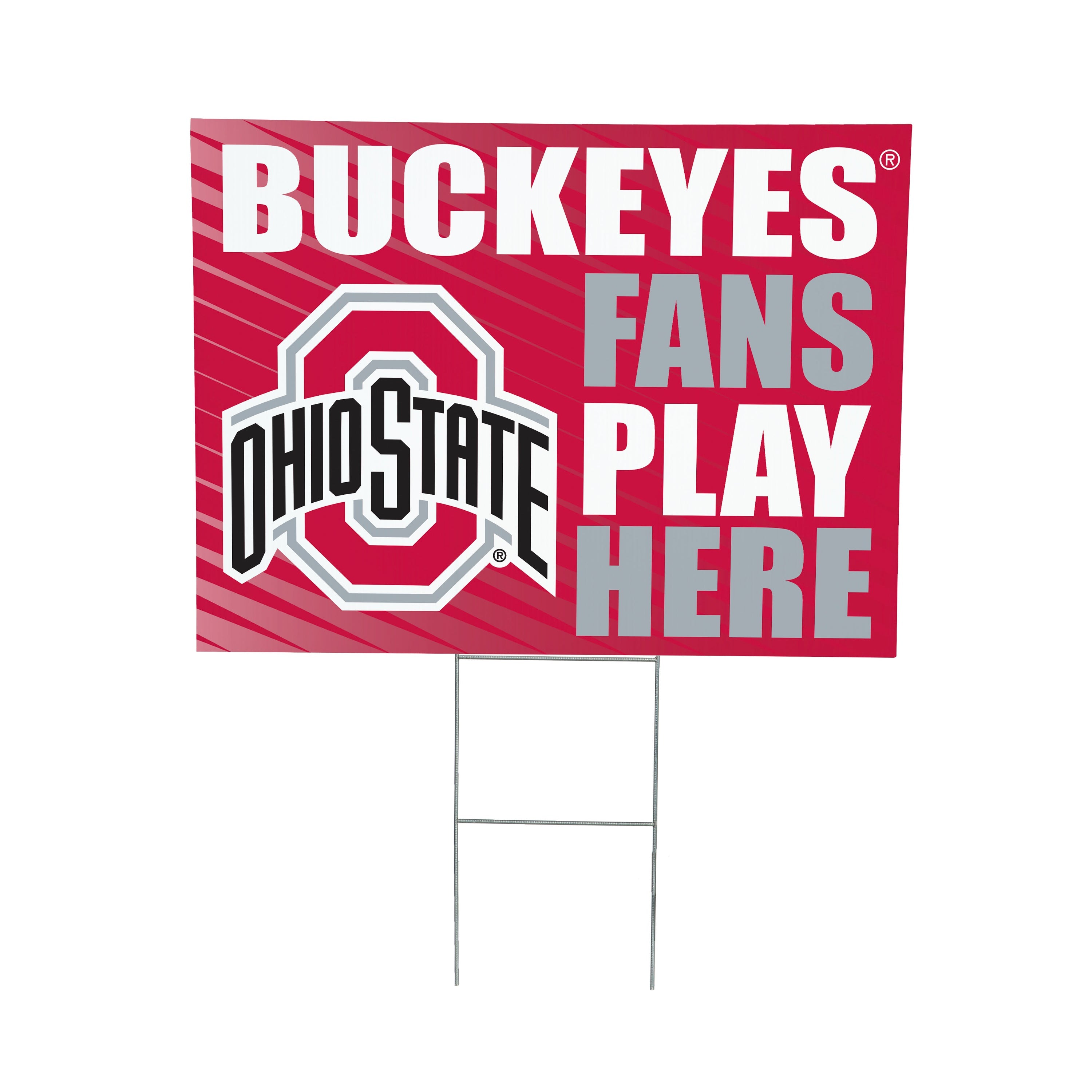 Ohio State University Coroplast Yard Sign "Fans Play Here"