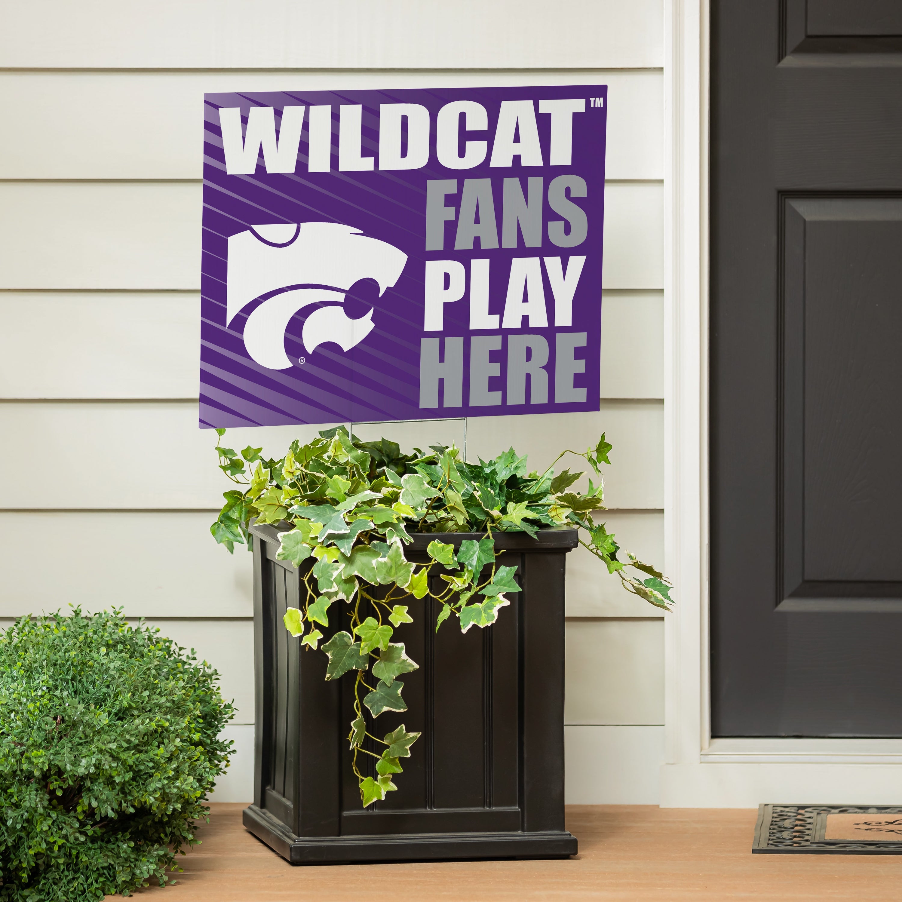 Kansas State University Coroplast Yard Sign "Fans Play Here" - Sports Collectibles, Sports Memorabilia, Sports Fan Shop, Sports Gifts