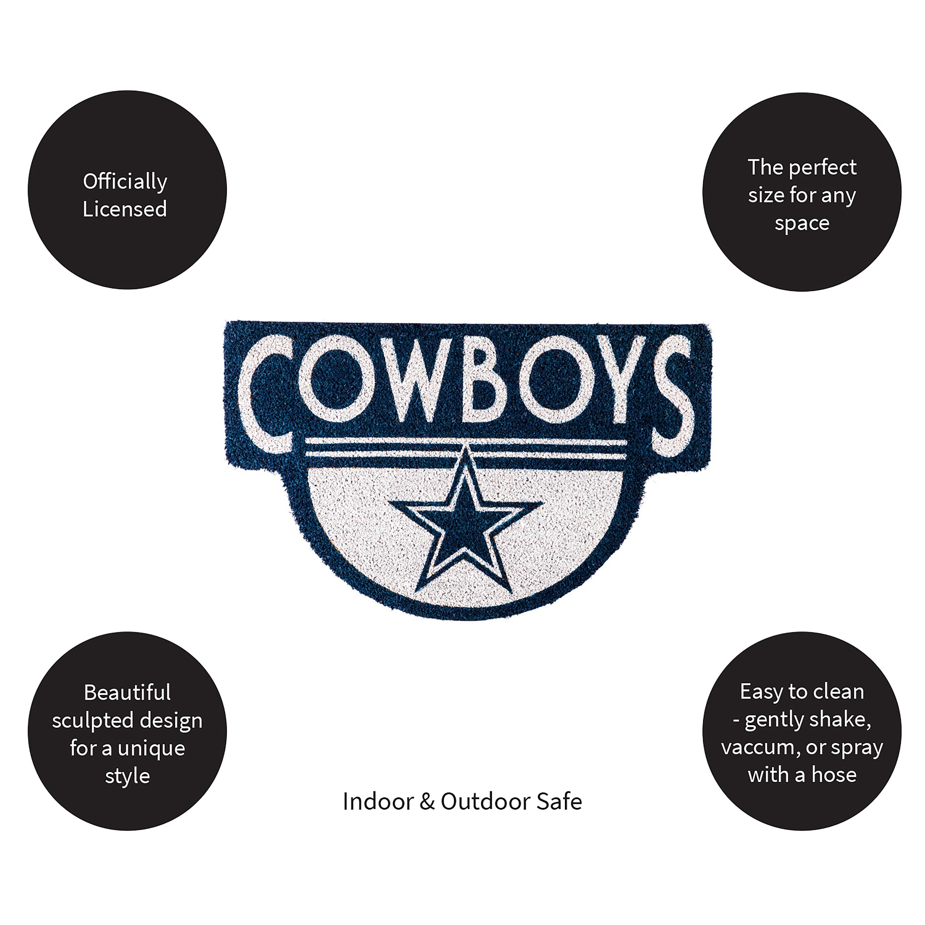 NFL Shaped Coir Door Mat, Cowboys - Sports Collectibles, Sports Memorabilia, Sports Fan Shop, Sports Gifts