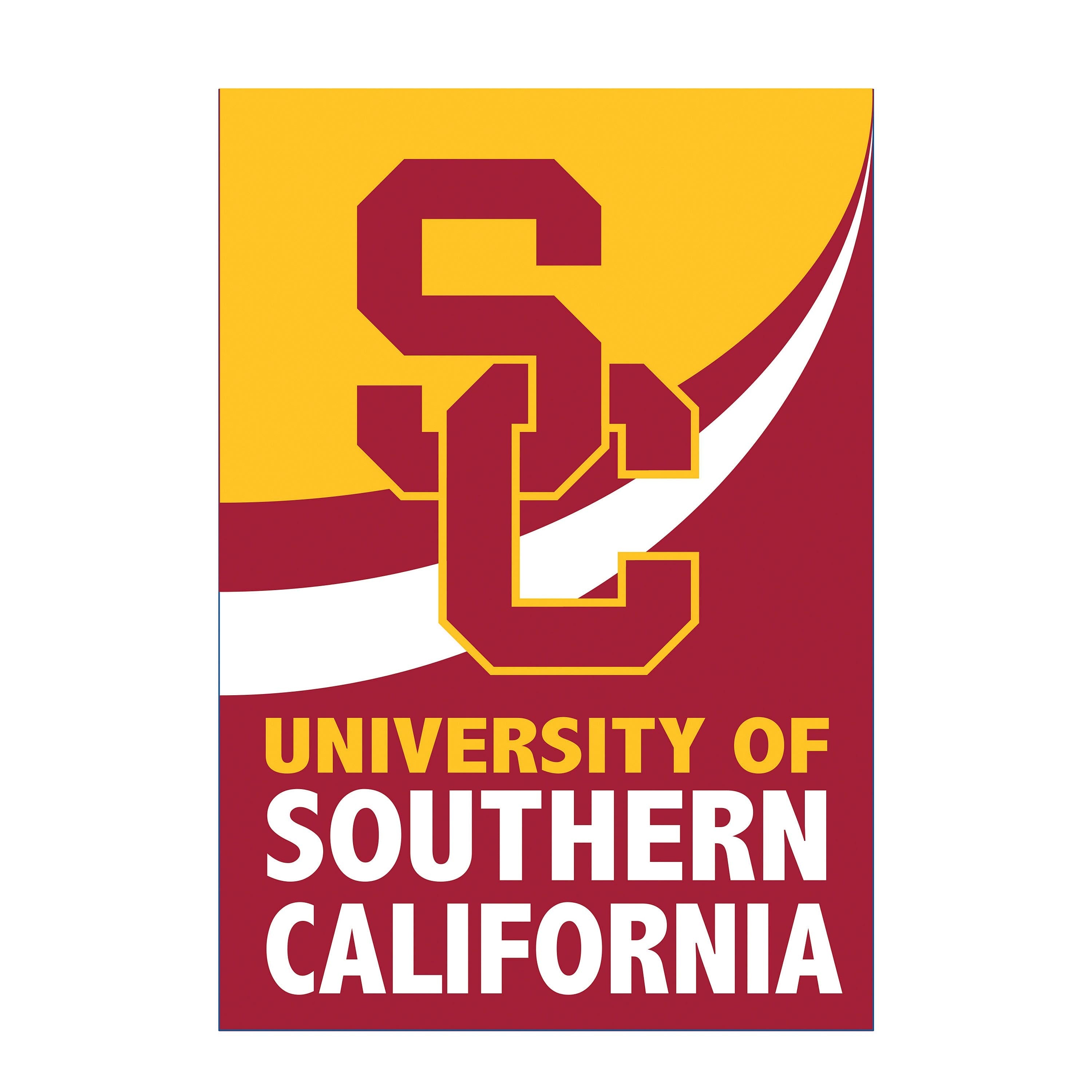 University of Southern California Burlap Flag House Size - Sports Collectibles, Sports Memorabilia, Sports Fan Shop, Sports Gifts