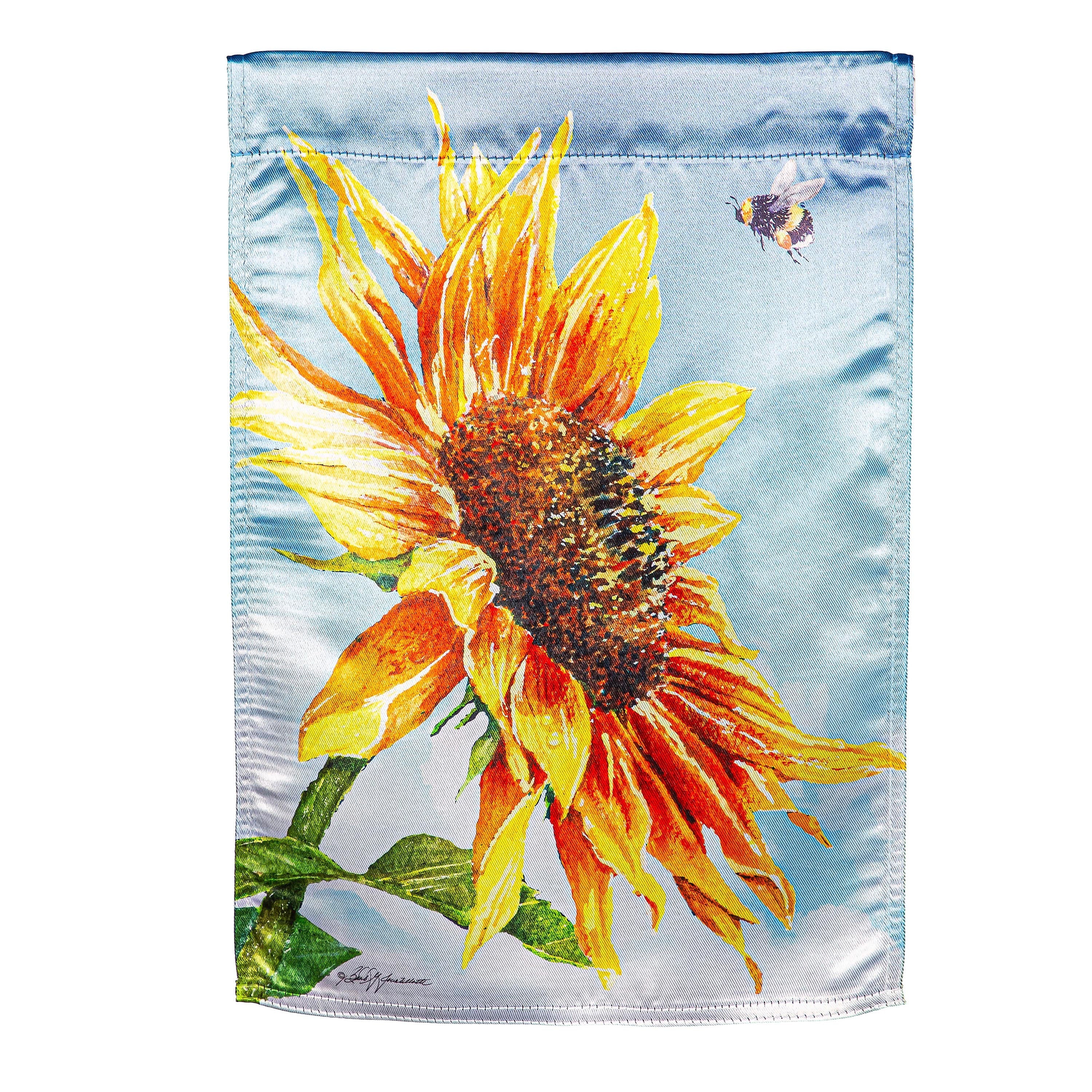 New Morning Sunflower Lustre Garden Flag - Sports Collectibles, Sports Memorabilia, Sports Fan Shop, Sports Gifts