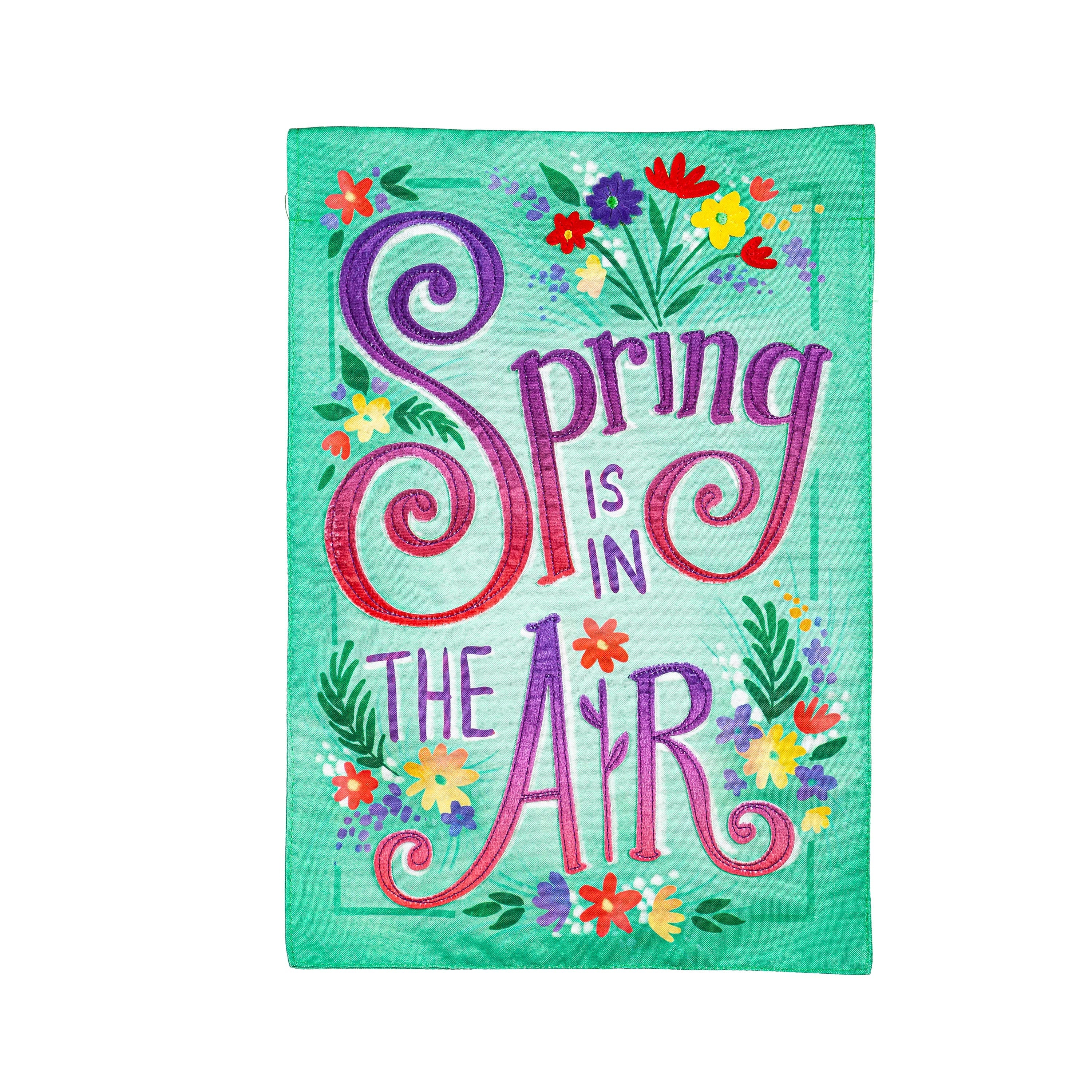 Spring is in the Air Linen Garden Flag - Sports Gifts, Sports Memorabilia, Sports Collectibles, Fan Shop