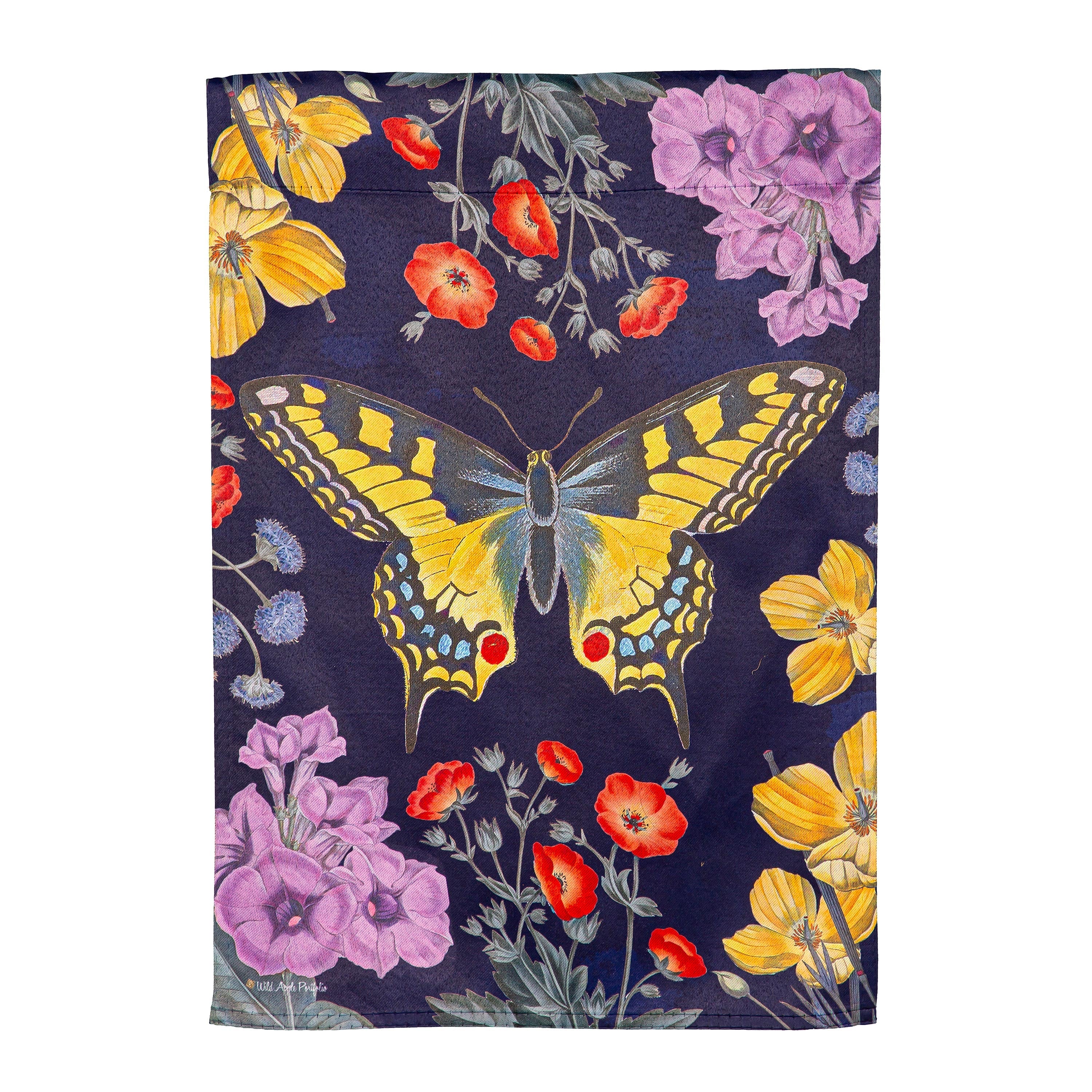 Butterfly Garden Suede Garden Flag - Sports Collectibles, Sports Memorabilia, Sports Fan Shop, Sports Gifts