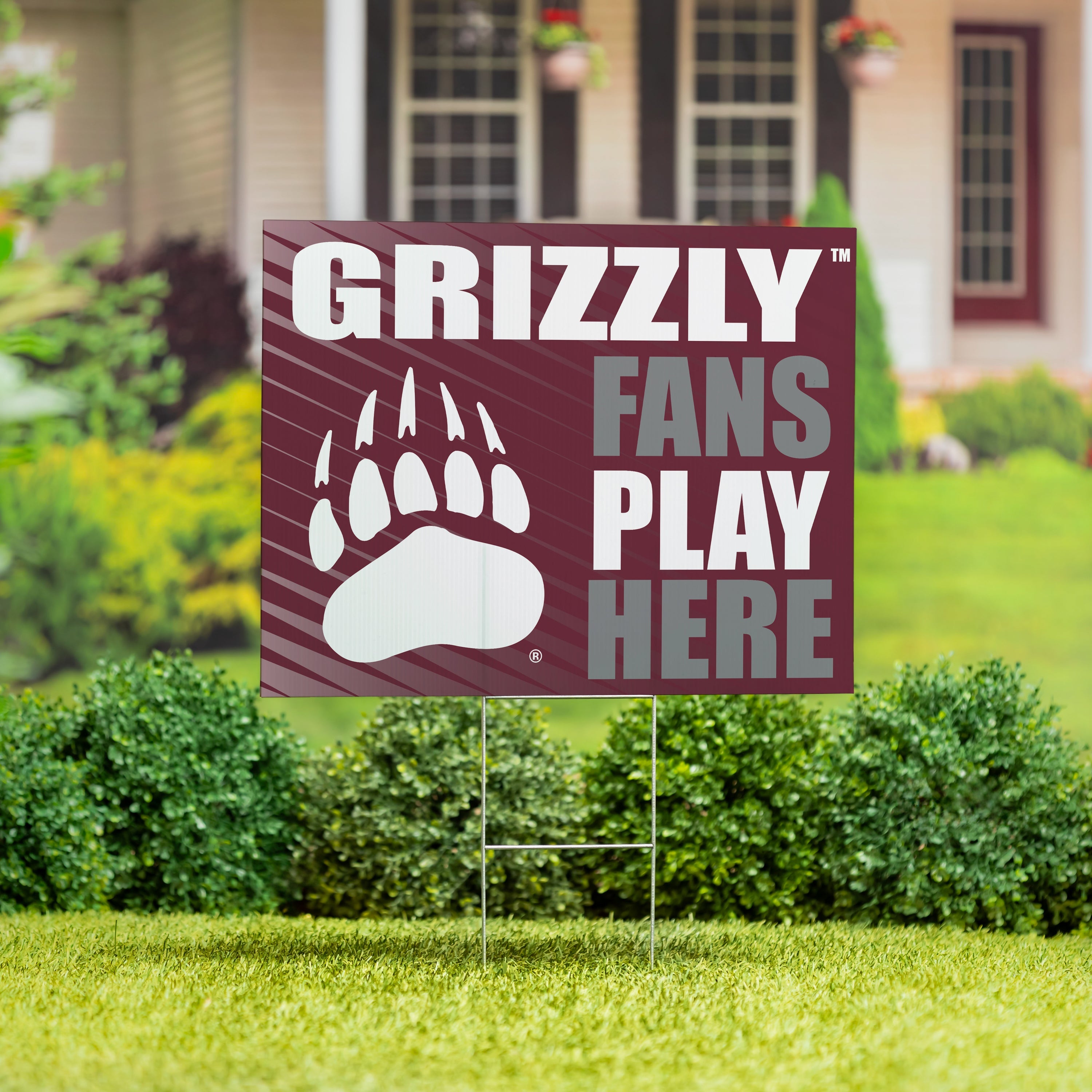 University of Montana Coroplast Yard Sign "Fans Play Here" - Sports Collectibles, Sports Memorabilia, Sports Fan Shop, Sports Gifts