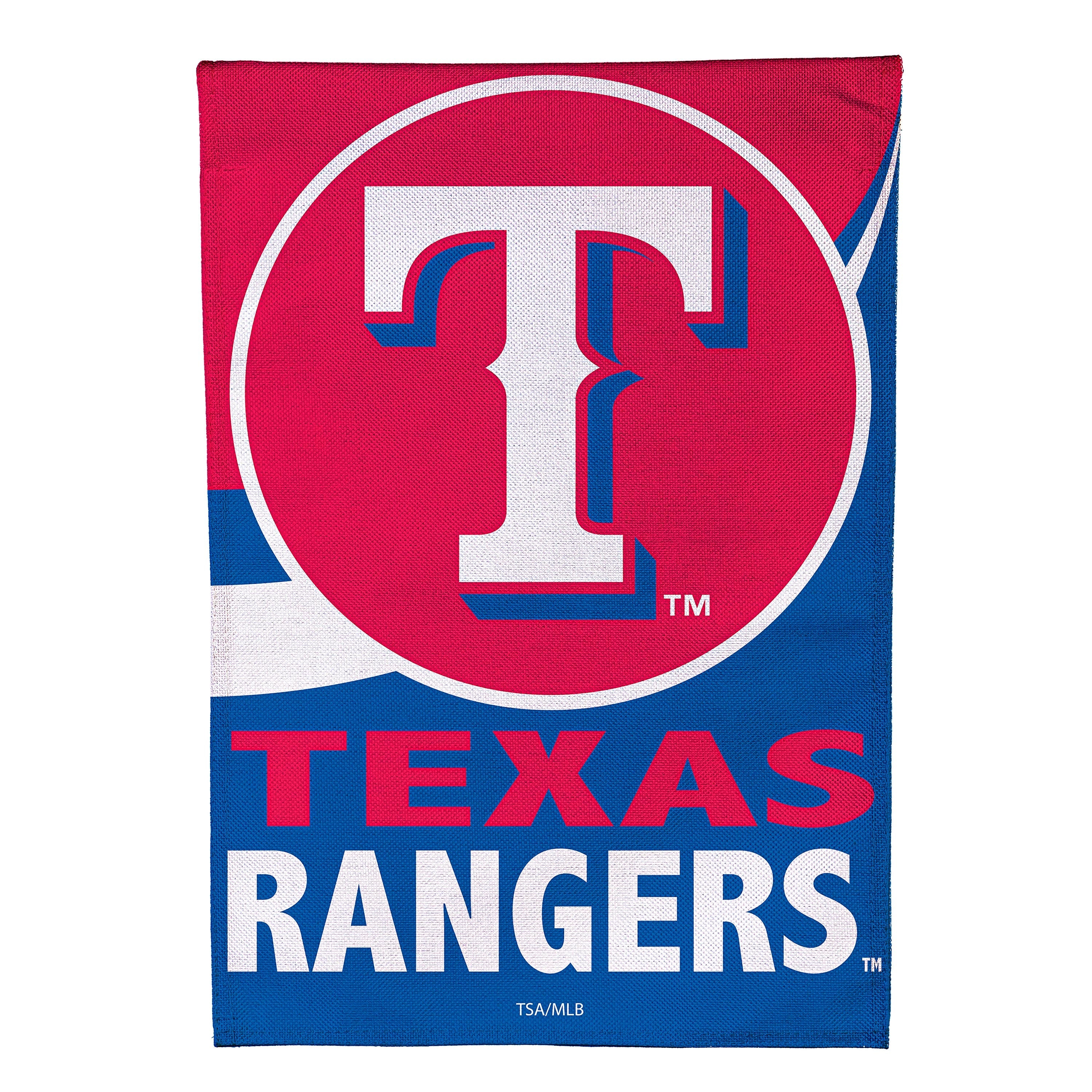 Texas Rangers Burlap House Flag - Sports Collectibles, Sports Memorabilia, Sports Fan Shop, Sports Gifts