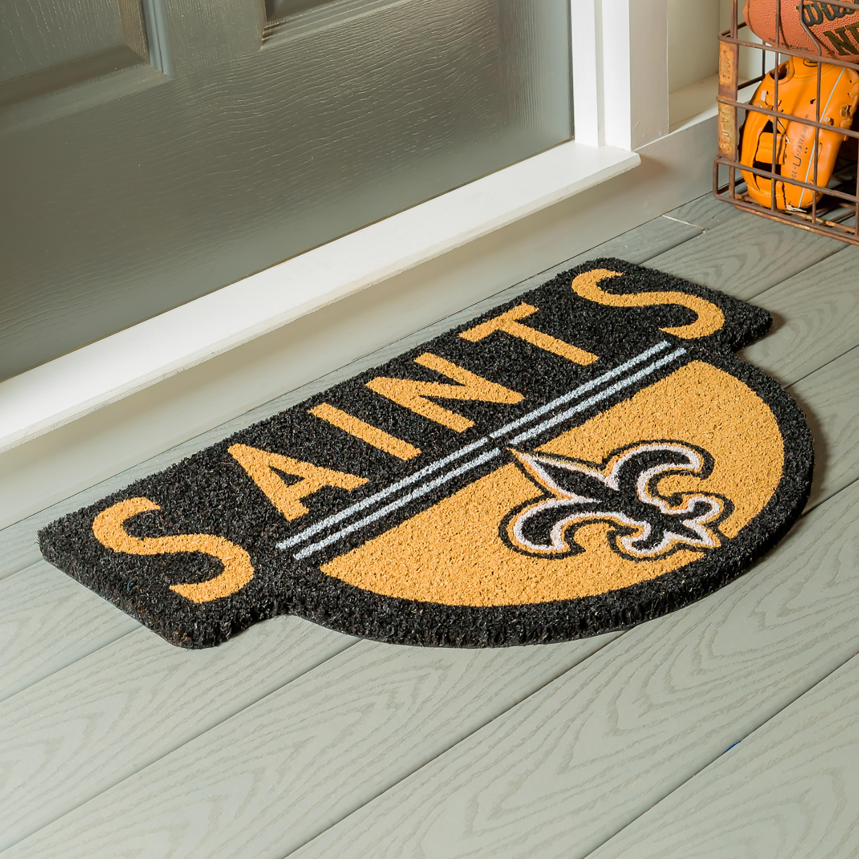 NFL Shaped Coir Door Mat, Saints - Sports Collectibles, Sports Memorabilia, Sports Fan Shop, Sports Gifts