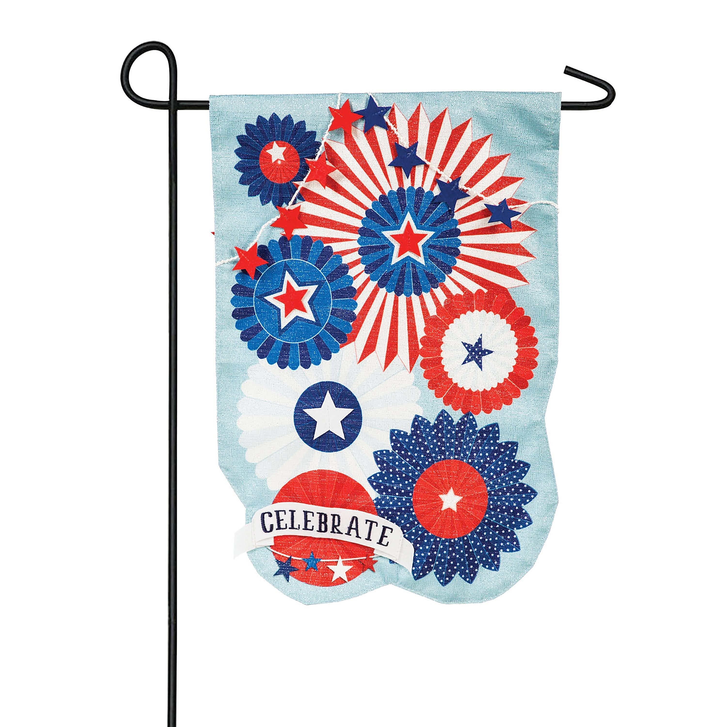 Stars and Stripes Celebration Garden Linen Flag - Sports Collectibles, Sports Memorabilia, Sports Fan Shop, Sports Gifts
