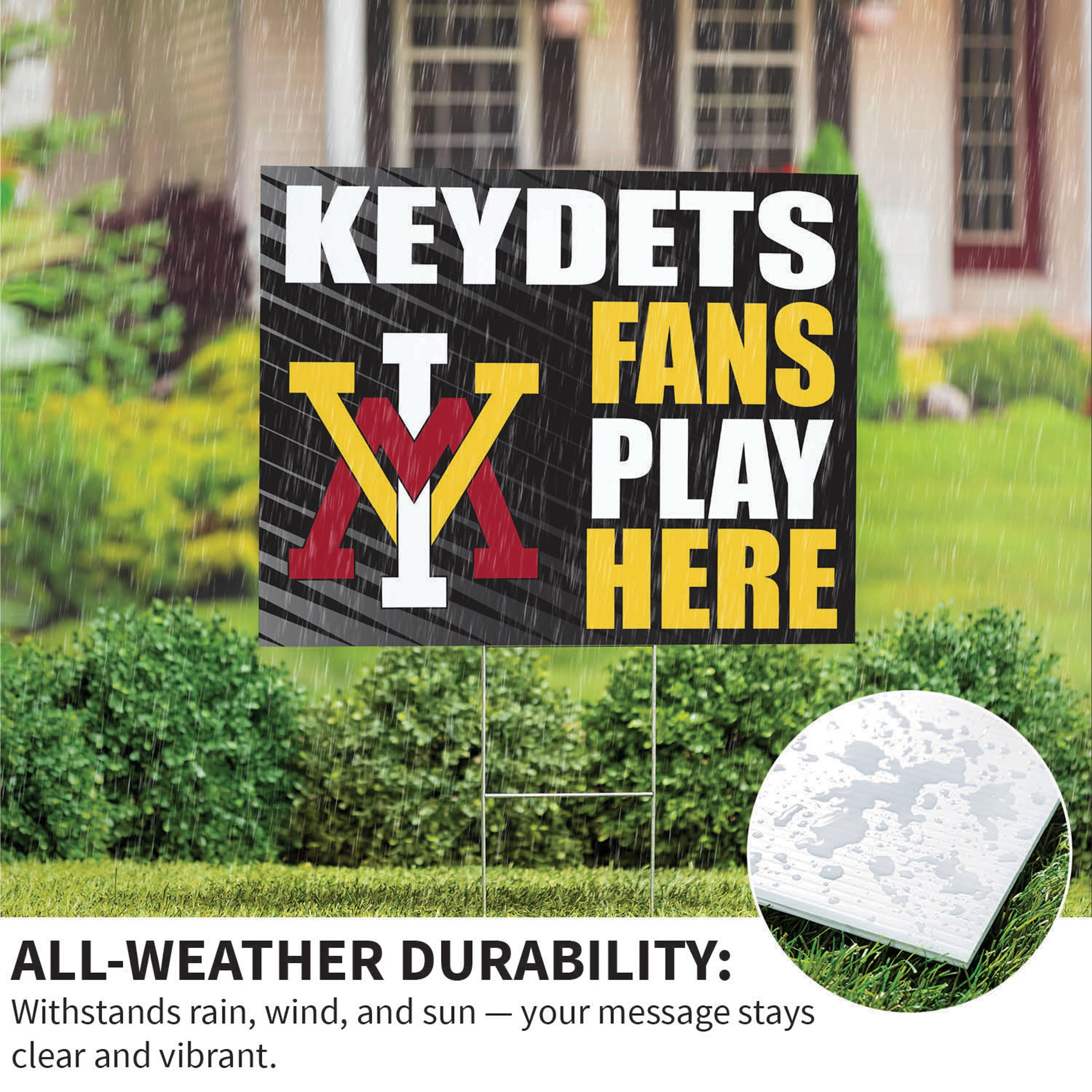 Virginia Military Institute Coroplast Yard Sign "Fans Play Here" - Sports Collectibles, Sports Memorabilia, Sports Fan Shop, Sports Gifts