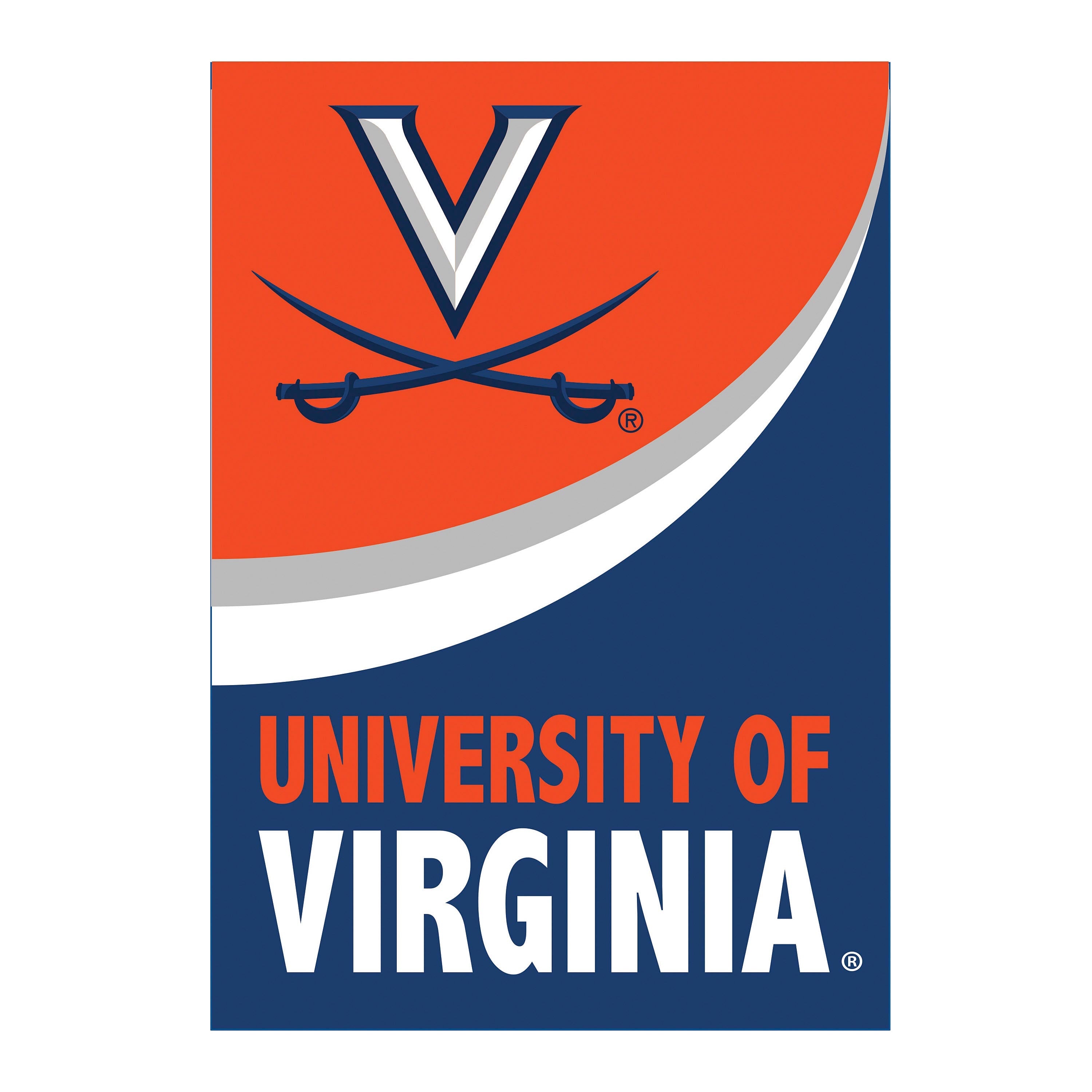 University of Virginia Burlap Flag House Size - Sports Collectibles, Sports Memorabilia, Sports Fan Shop, Sports Gifts