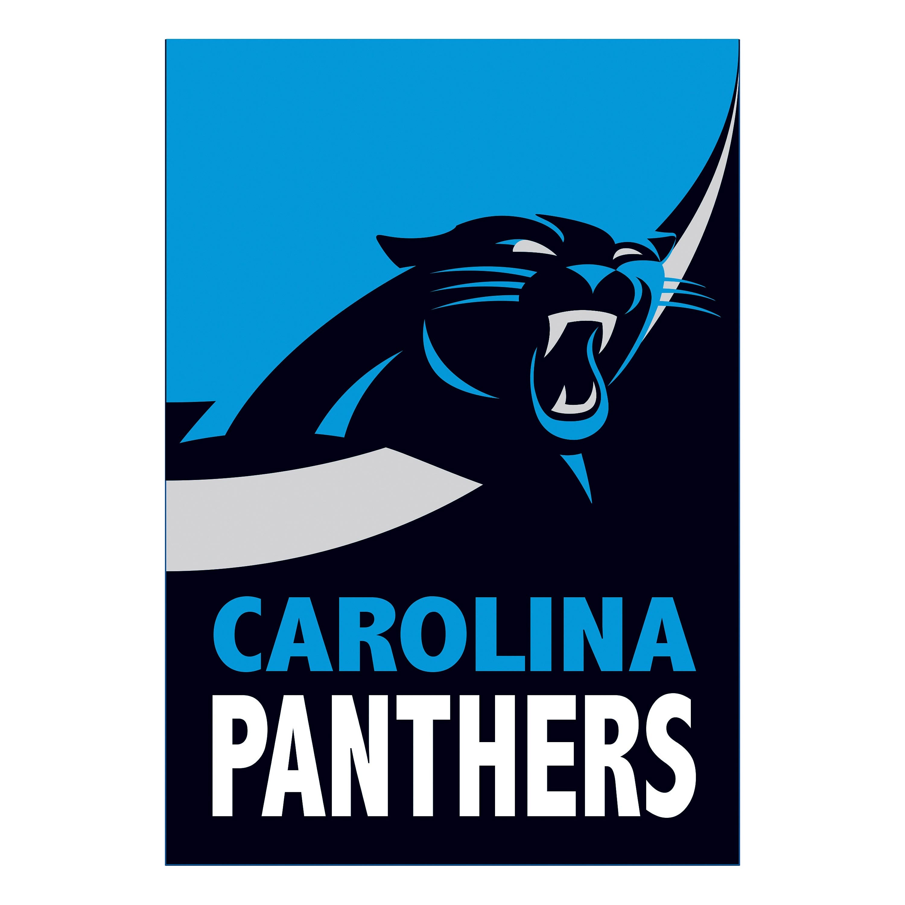 Carolina Panthers Burlap Flag House Size - Sports Collectibles, Sports Memorabilia, Sports Fan Shop, Sports Gifts