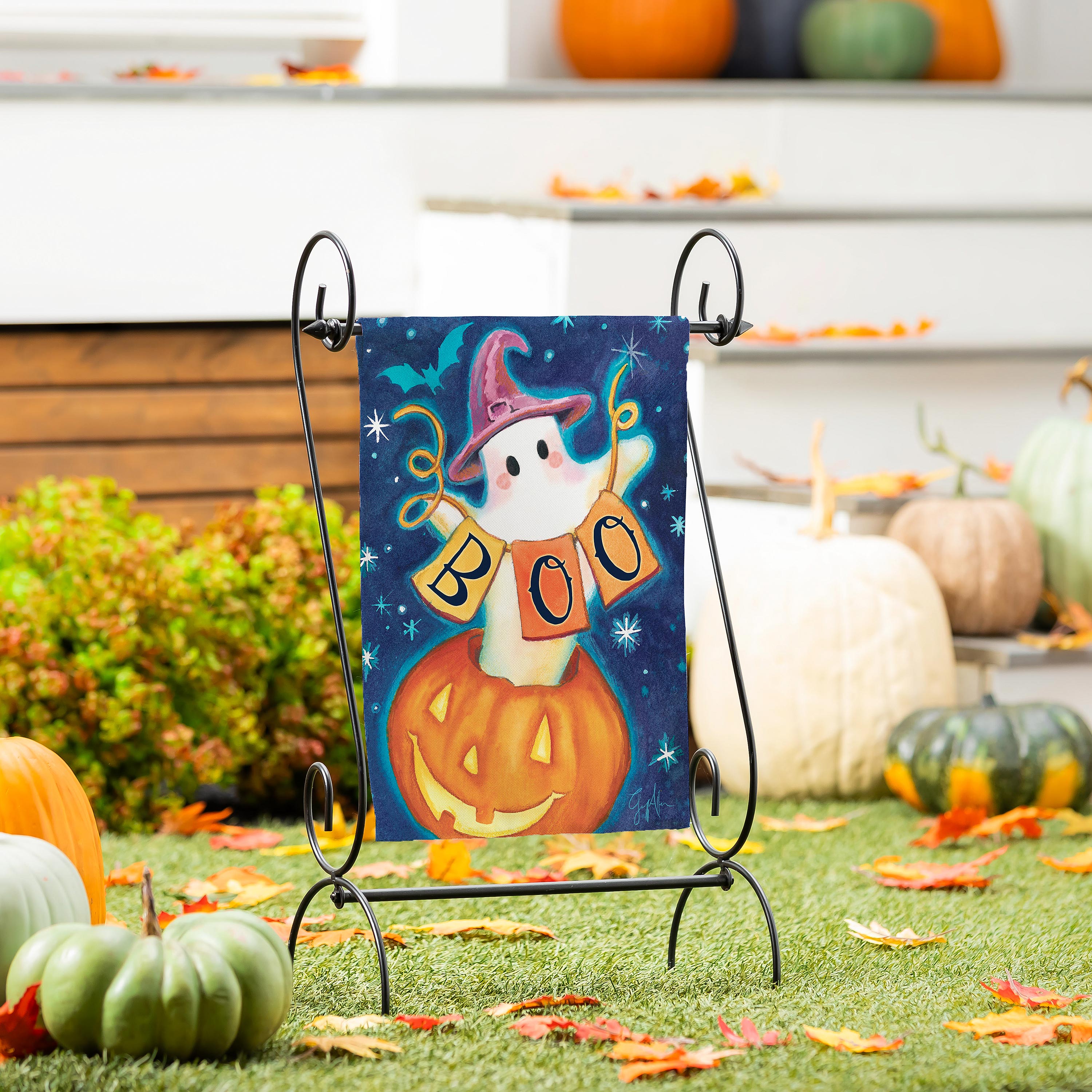 Boo Suede Garden Flag - Sports Collectibles, Sports Memorabilia, Sports Fan Shop, Sports Gifts