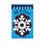 Patterned Snowflake Applique House Flag - Sports Gifts, Sports Memorabilia, Sports Collectibles, Fan Shop