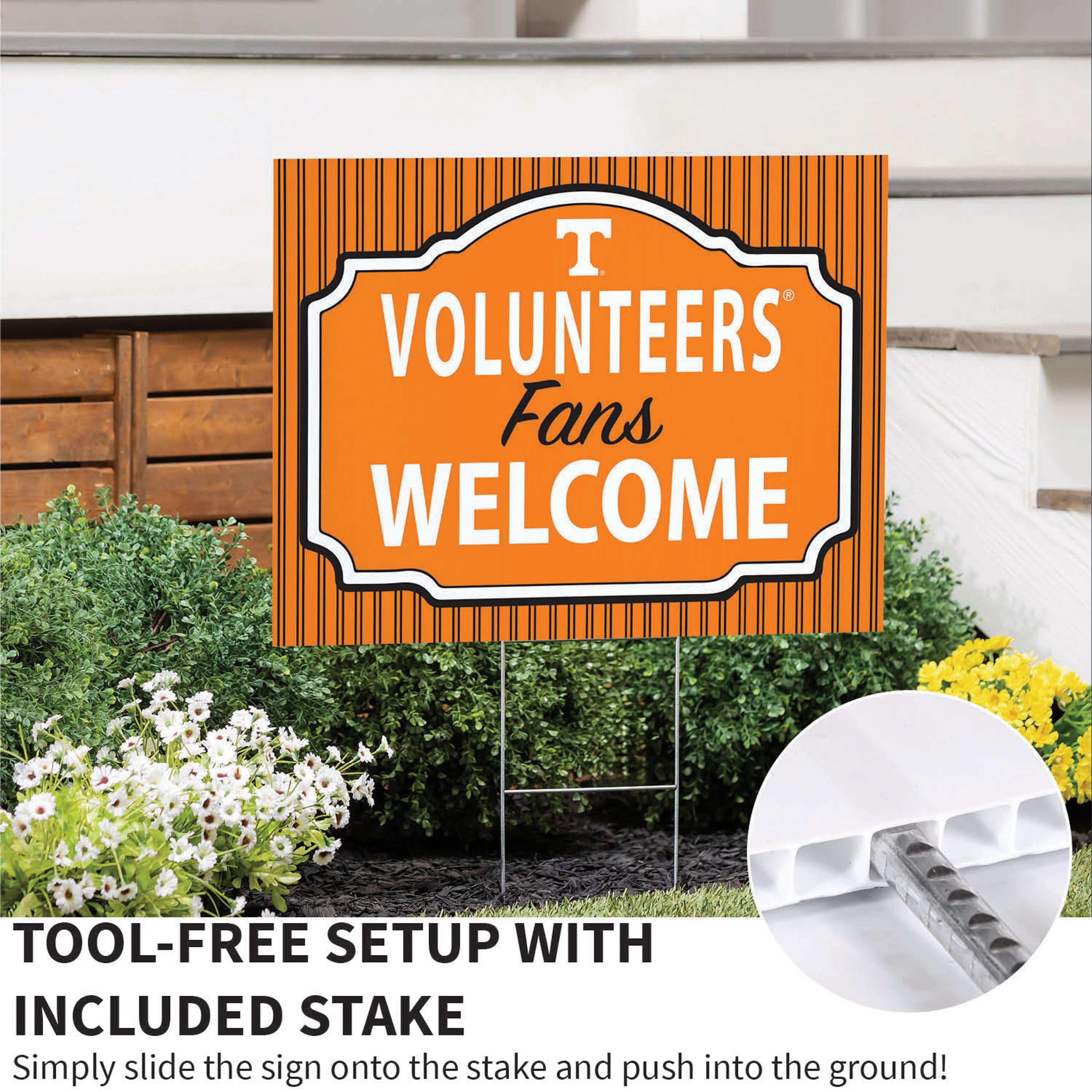 University of Tennessee Coroplast Yard Sign, "Fans Welcome" - Sports Collectibles, Sports Memorabilia, Sports Fan Shop, Sports Gifts