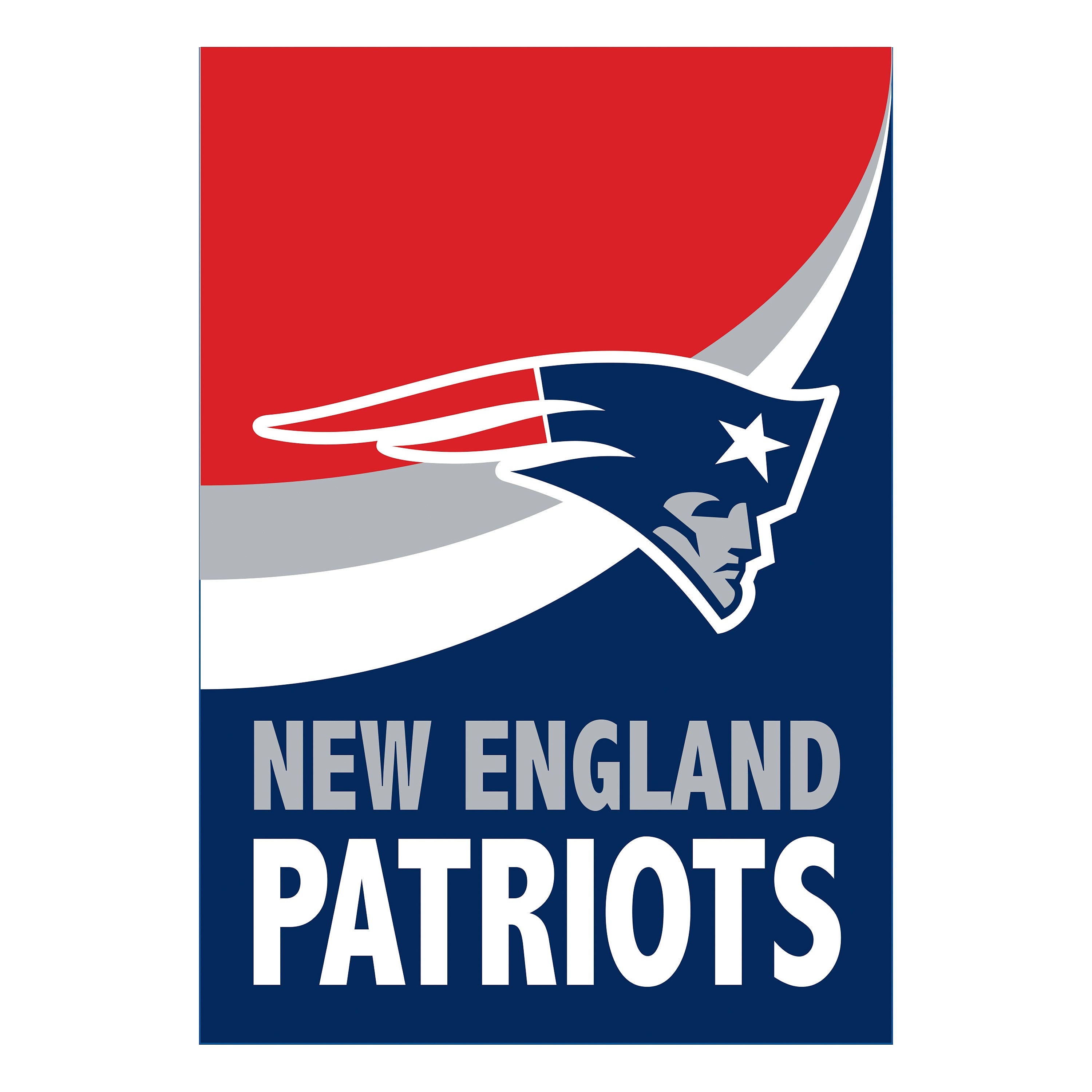 New England Patriots Burlap Flag GDN Size - Sports Collectibles, Sports Memorabilia, Sports Fan Shop, Sports Gifts
