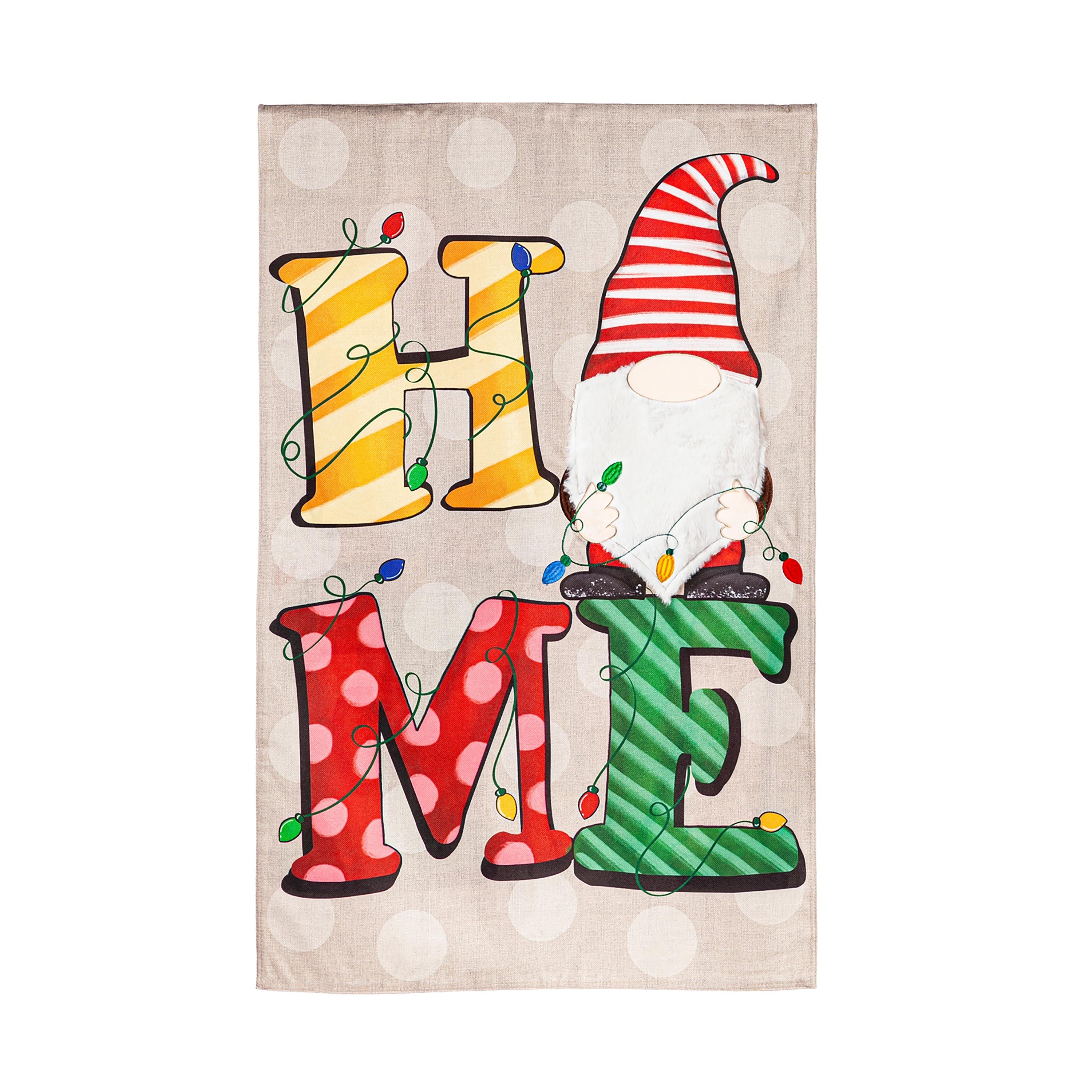Home Gnome House Burlap Flag - Sports Collectibles, Sports Memorabilia, Sports Fan Shop, Sports Gifts