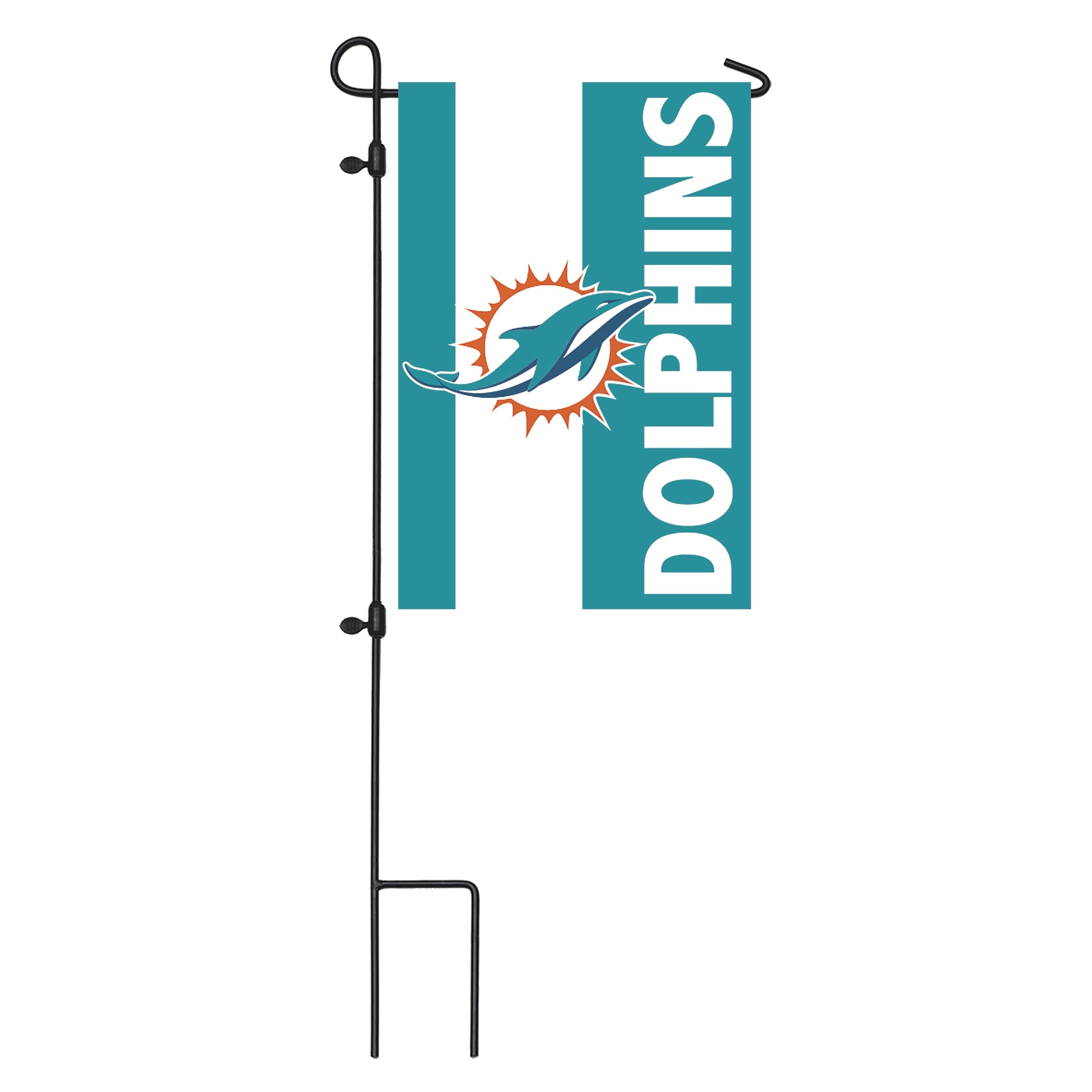 Miami Dolphins Embellished Garden Flag - Sports Collectibles, Sports Memorabilia, Sports Fan Shop, Sports Gifts
