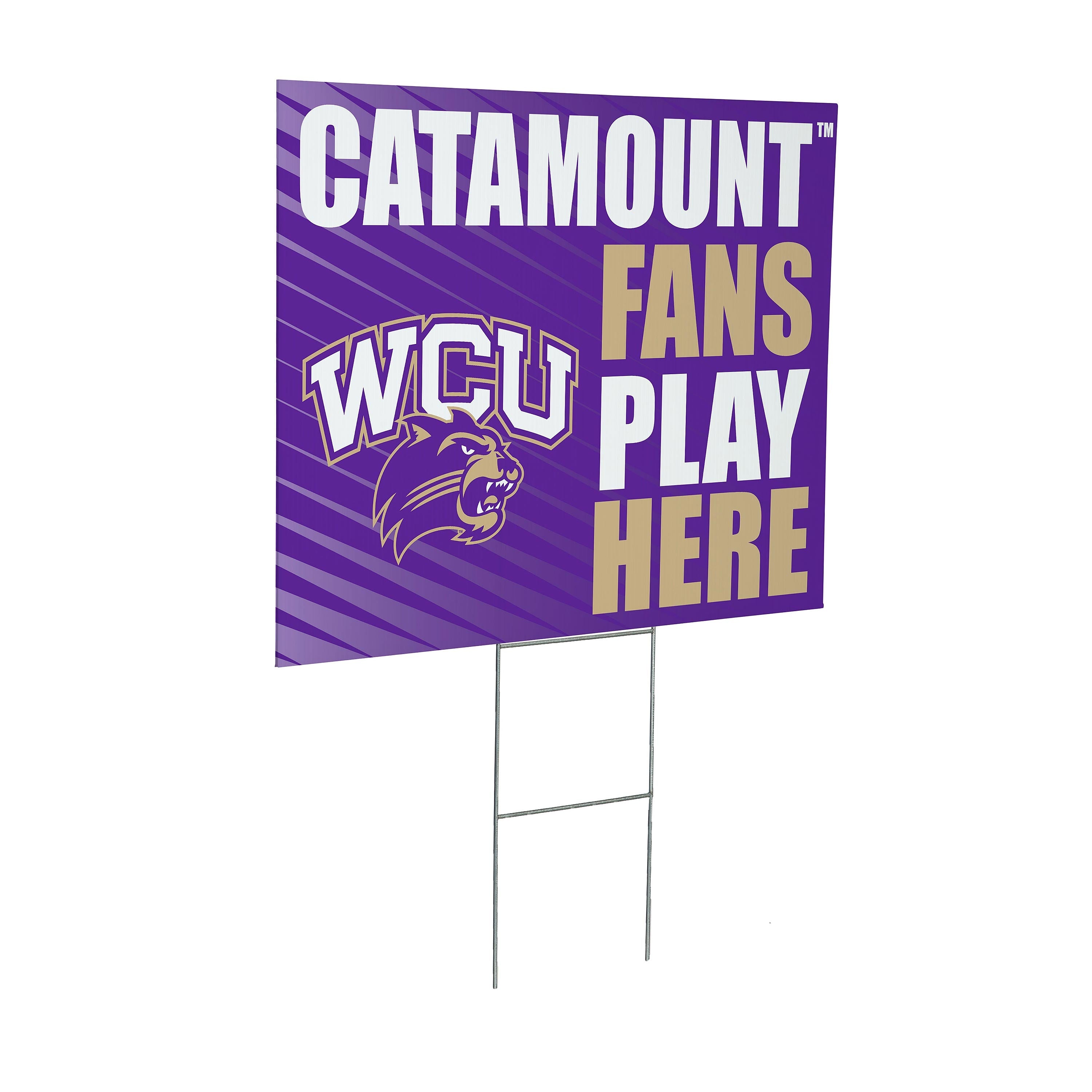 Western Carolina University Coroplast Yard Sign "Fans Play Here" - Sports Collectibles, Sports Memorabilia, Sports Fan Shop, Sports Gifts