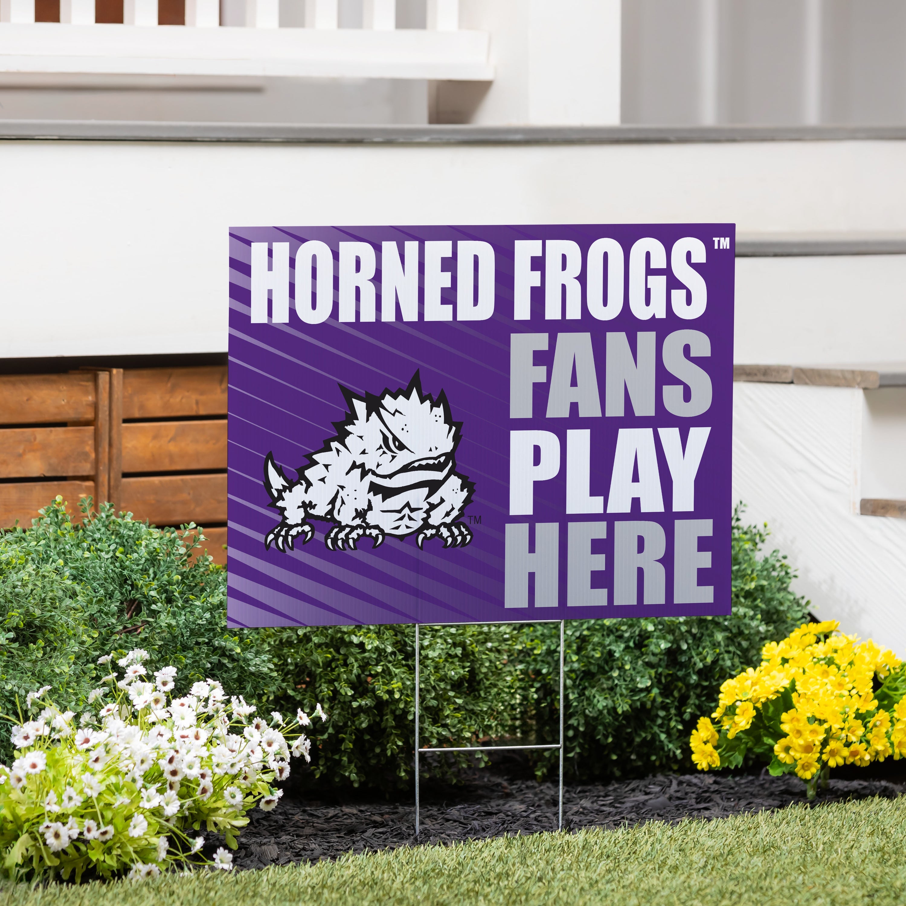 Texas Christian University Coroplast Yard Sign "Fans Play Here" - Sports Collectibles, Sports Memorabilia, Sports Fan Shop, Sports Gifts