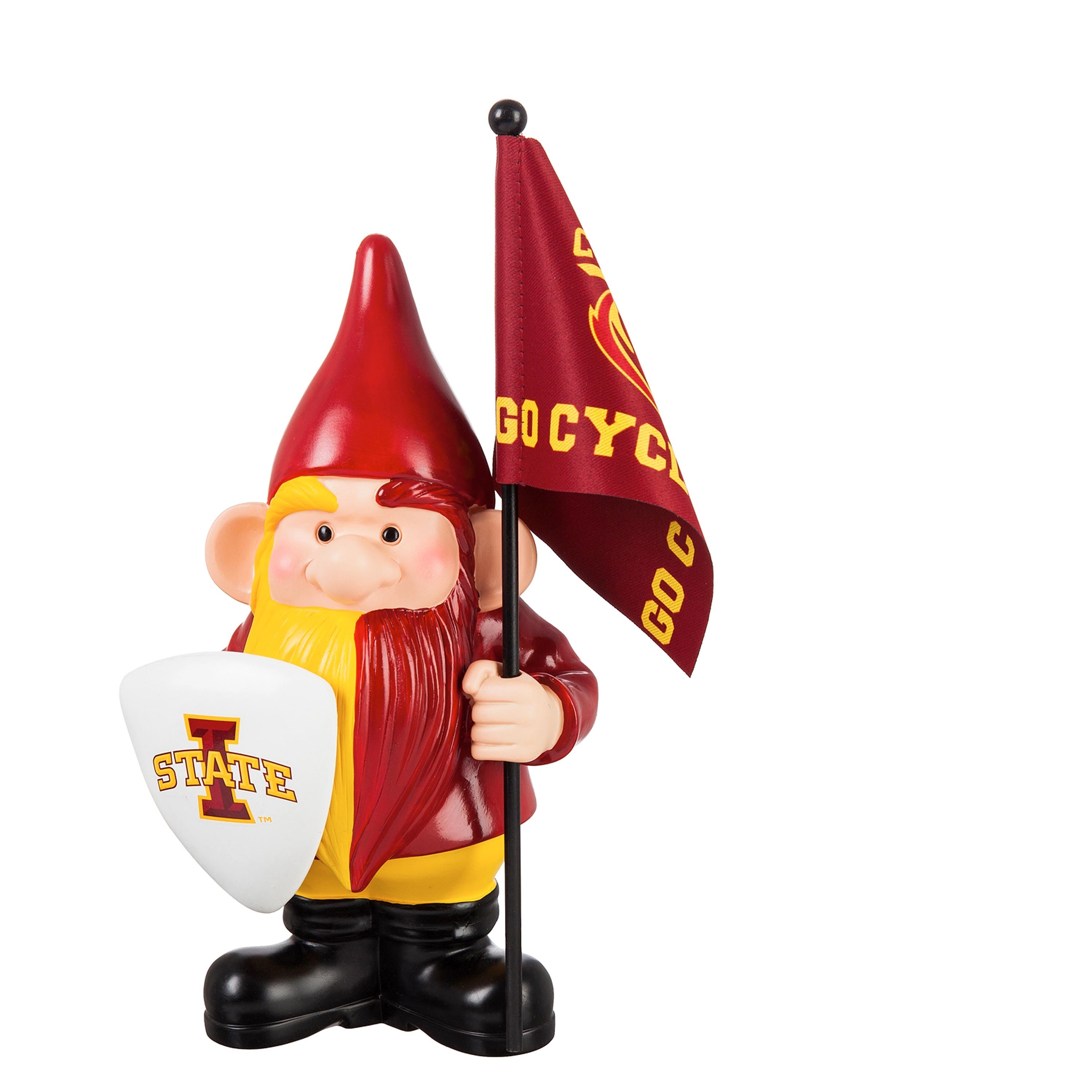 Iowa State University, Flag Holder Gnome - Sports Collectibles, Sports Memorabilia, Sports Fan Shop, Sports Gifts