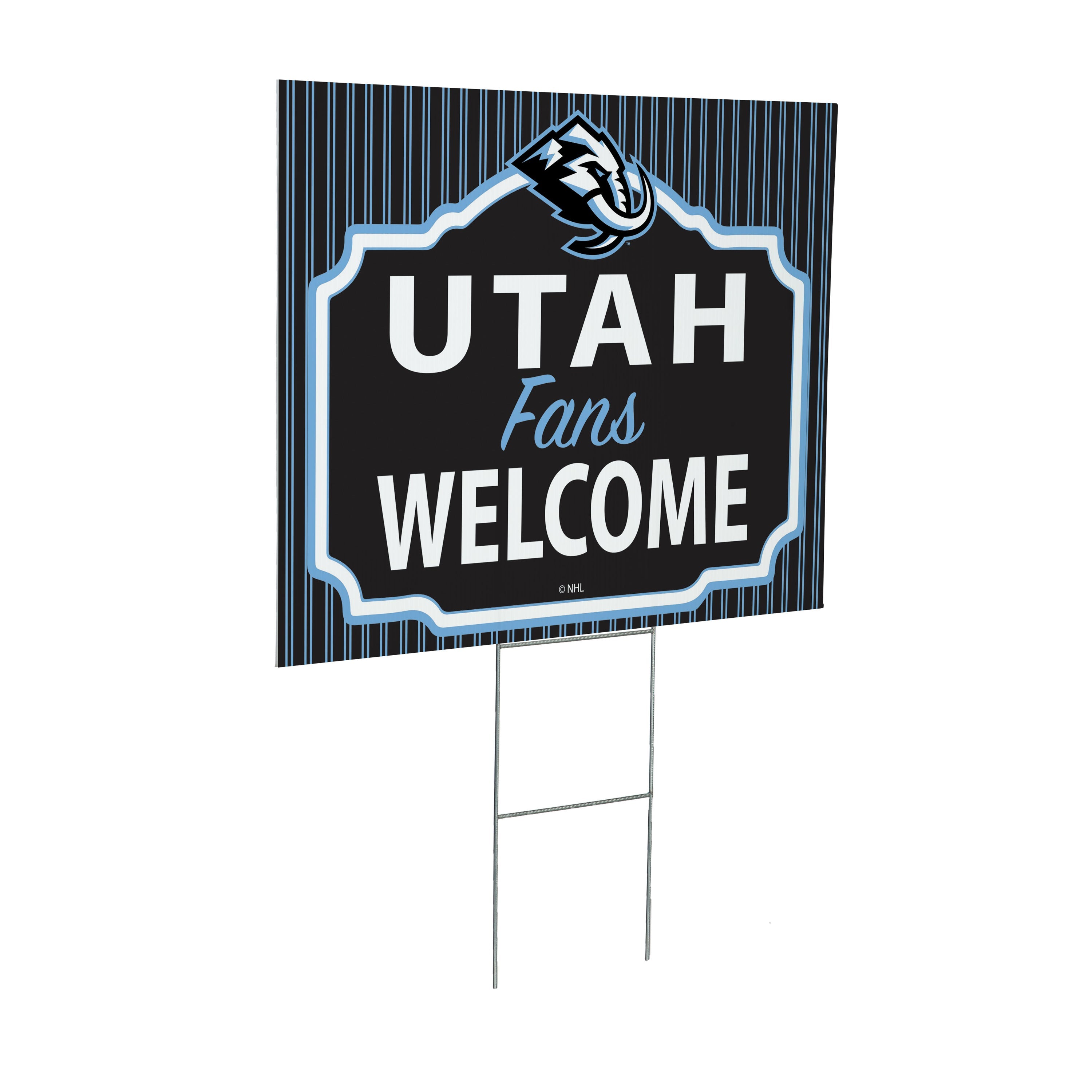 Utah Mammoth Yard Sign, "Fans Welcome" - Sports Gifts, Sports Memorabilia, Sports Collectibles, Fan Shop