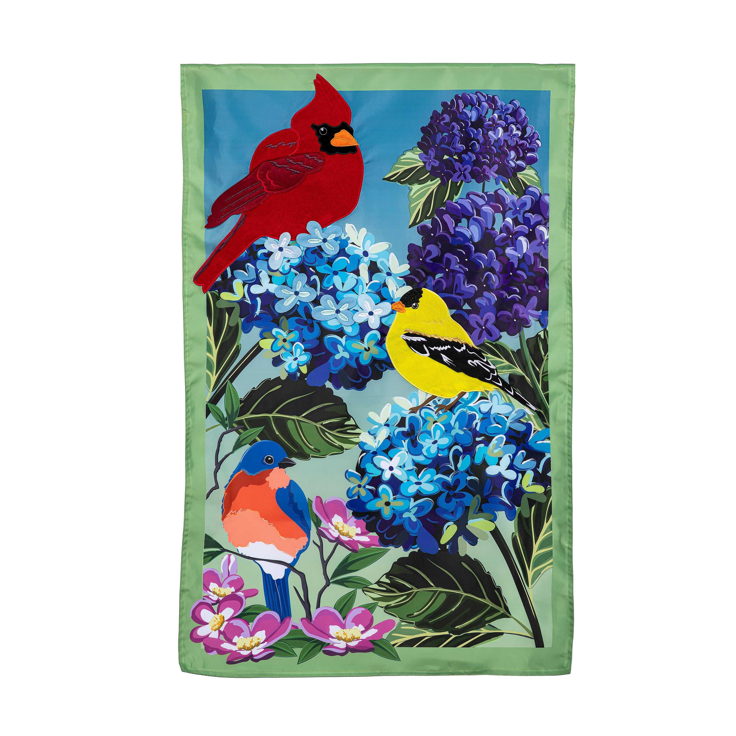 Songbird Sonata Applique House Flag - Sports Collectibles, Sports Memorabilia, Sports Fan Shop, Sports Gifts